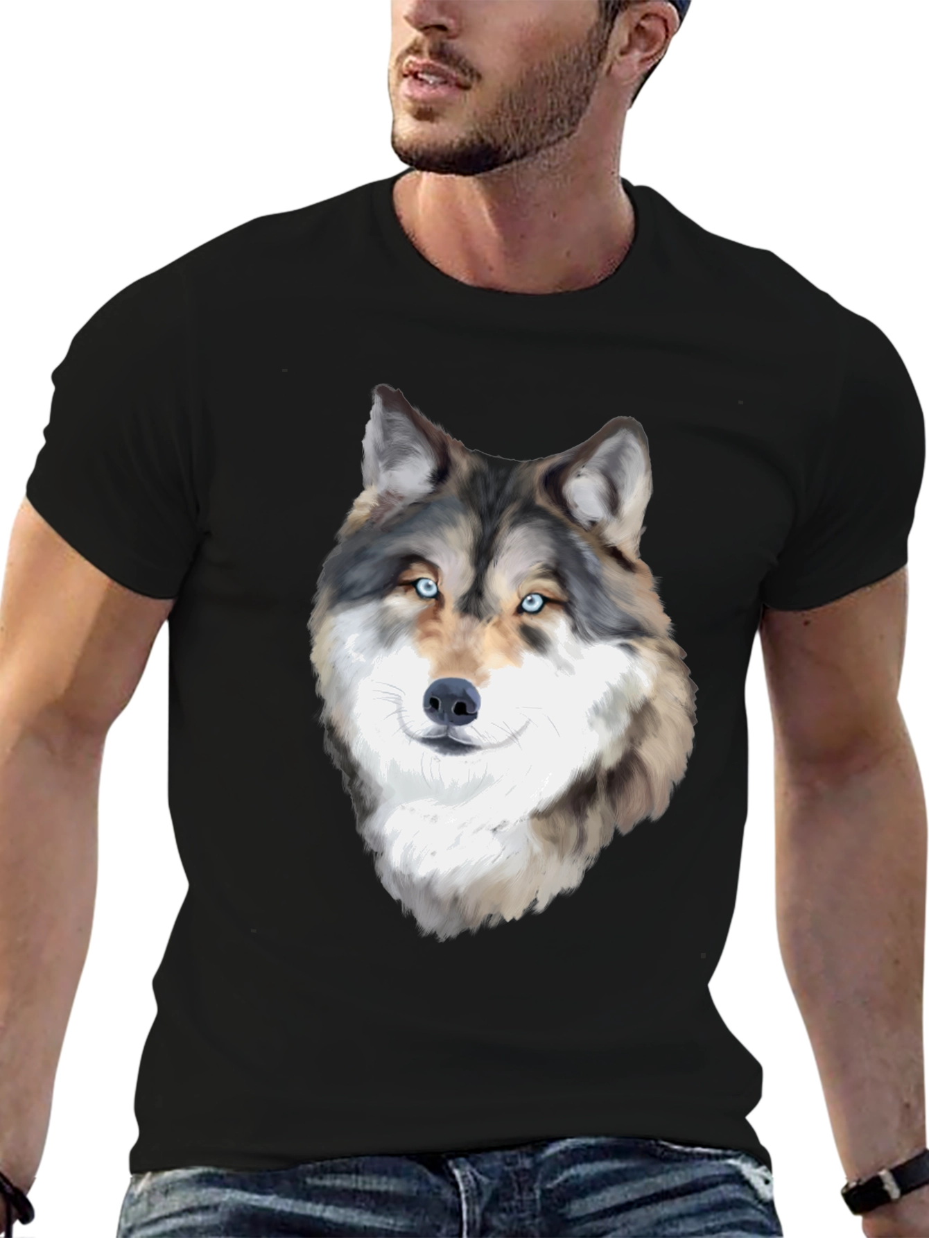 Wolf Graphic T-Shirt - Black