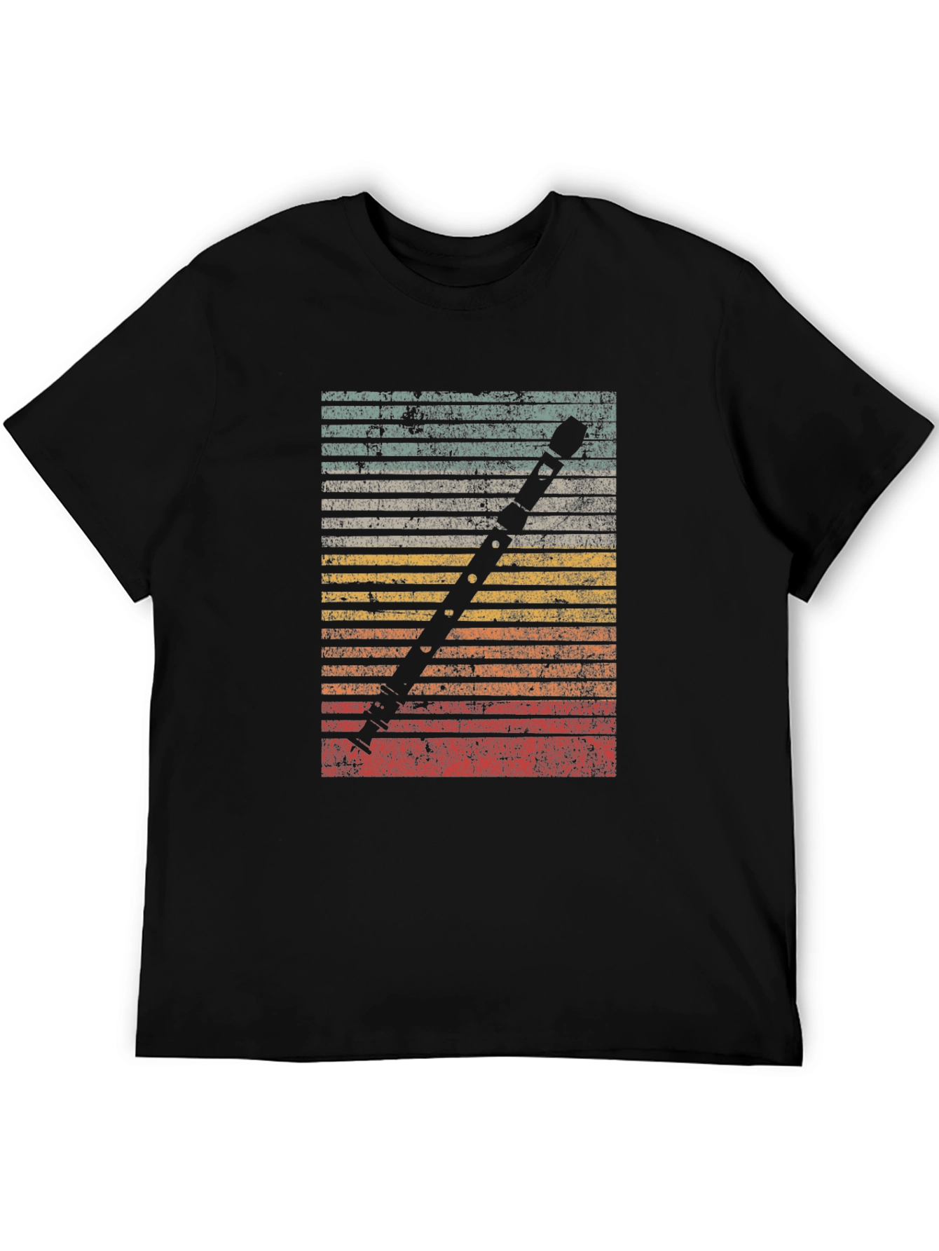 Retro Flute Player T-Shirt - Musician Gift