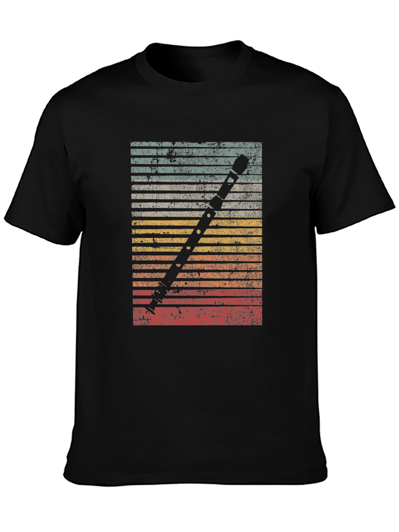 Retro Flute Player T-Shirt - Musician Gift