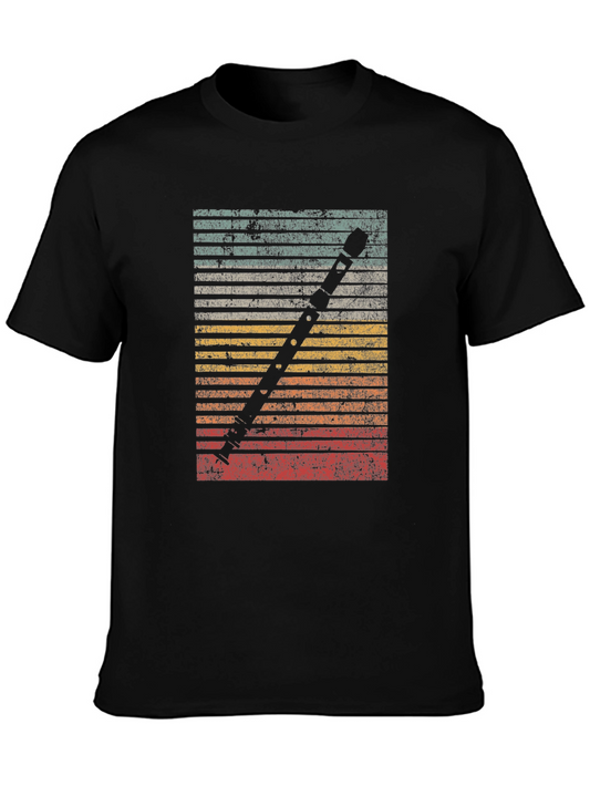 Retro Flute Player T-Shirt - Musician Gift