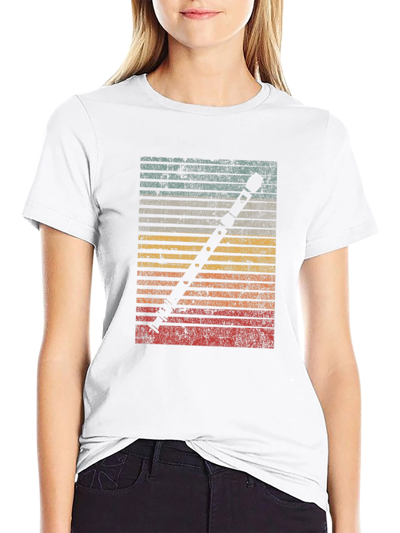 Retro Flute Player T-Shirt - Musician Gift