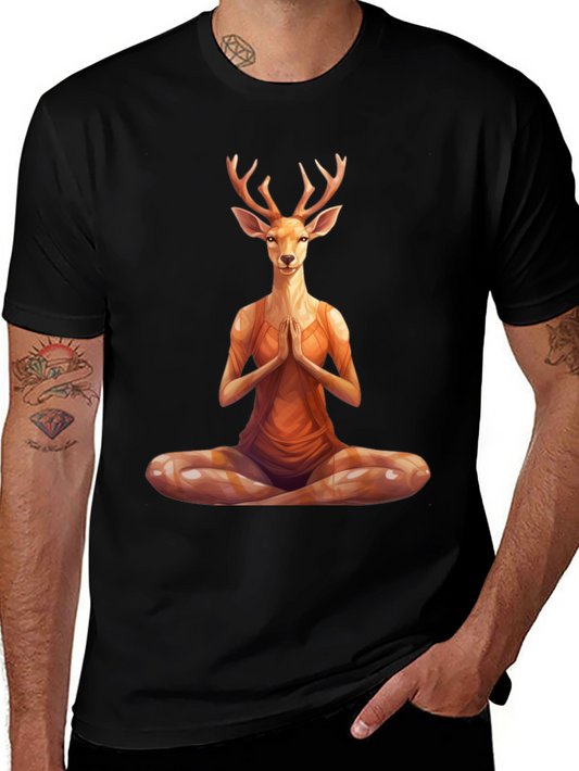 Yoga Deer T-Shirt - Meditating Animal Tee