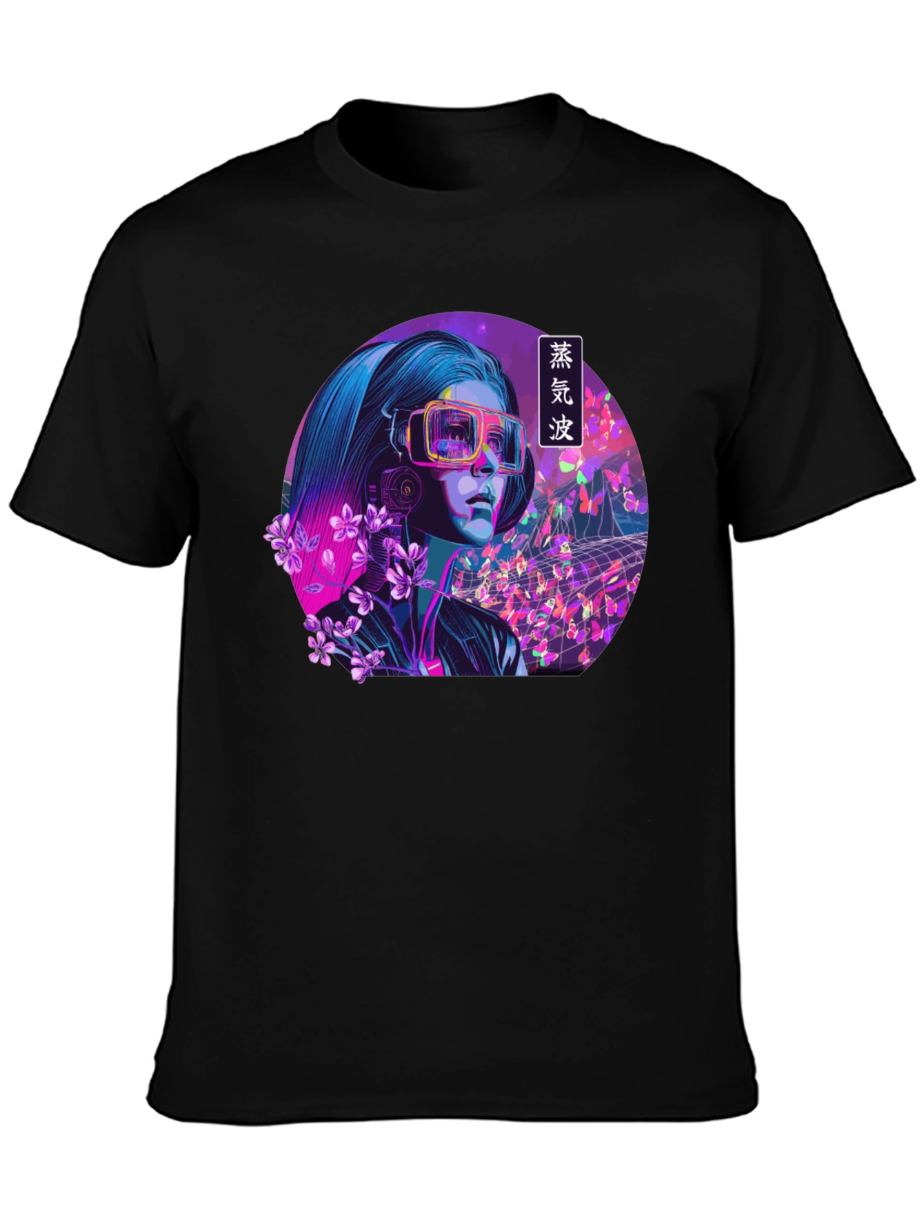 Vaporwave VR Girl Graphic Tee - Unique Design