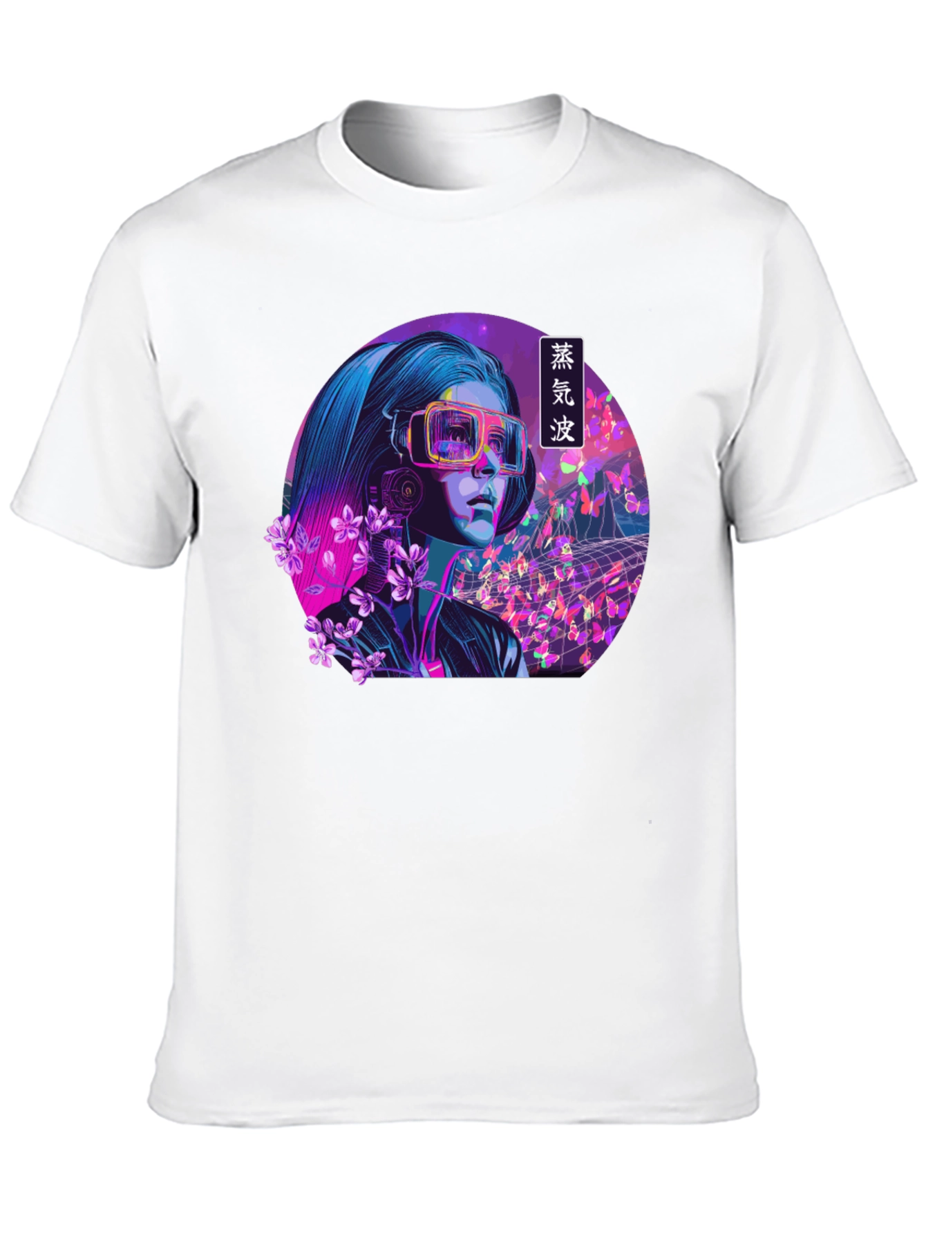 Vaporwave VR Girl Graphic Tee - Unique Design
