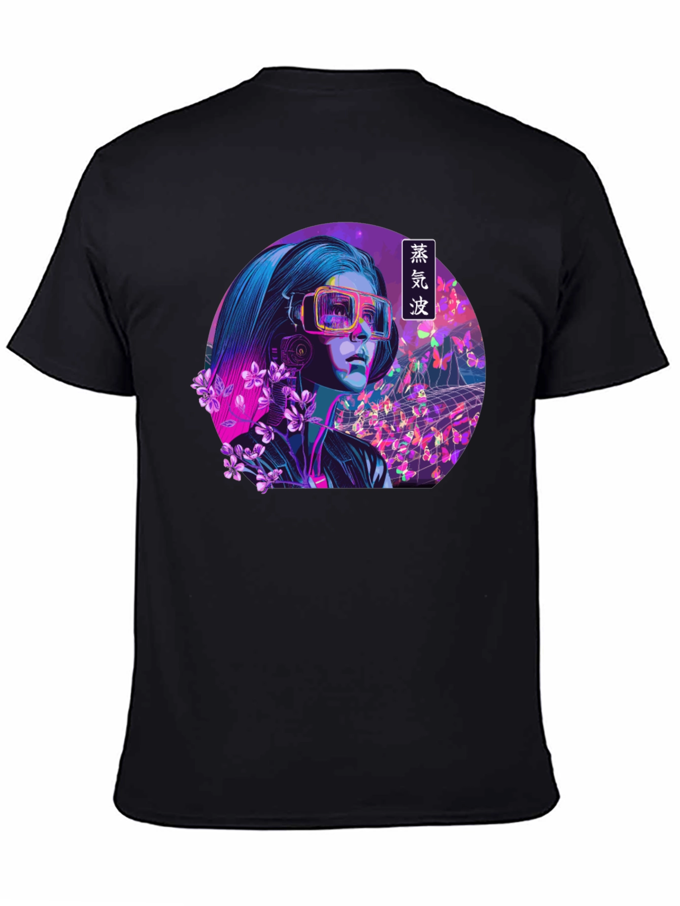Vaporwave VR Girl Graphic Tee - Unique Design