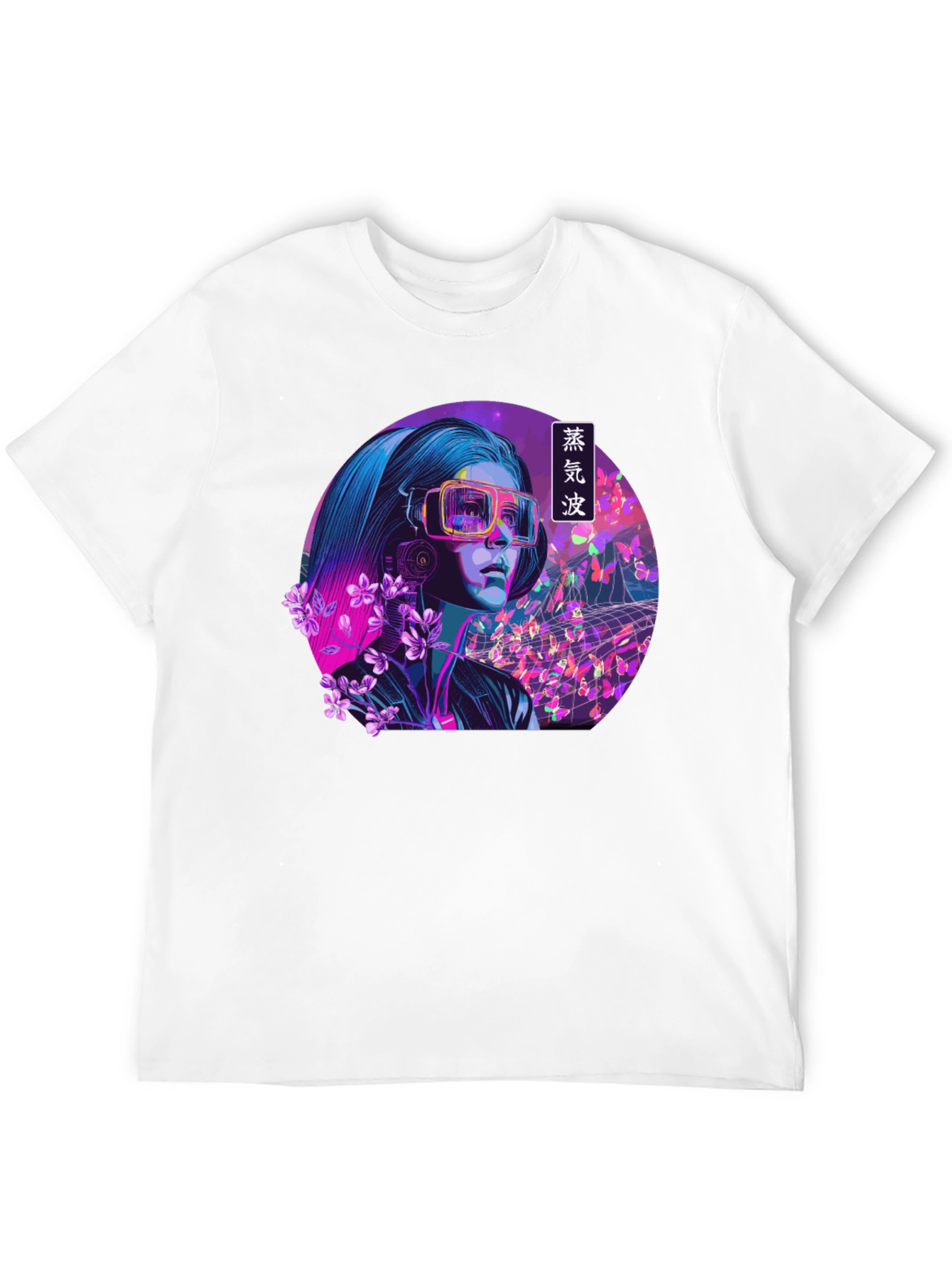 Vaporwave VR Girl Graphic Tee - Unique Design
