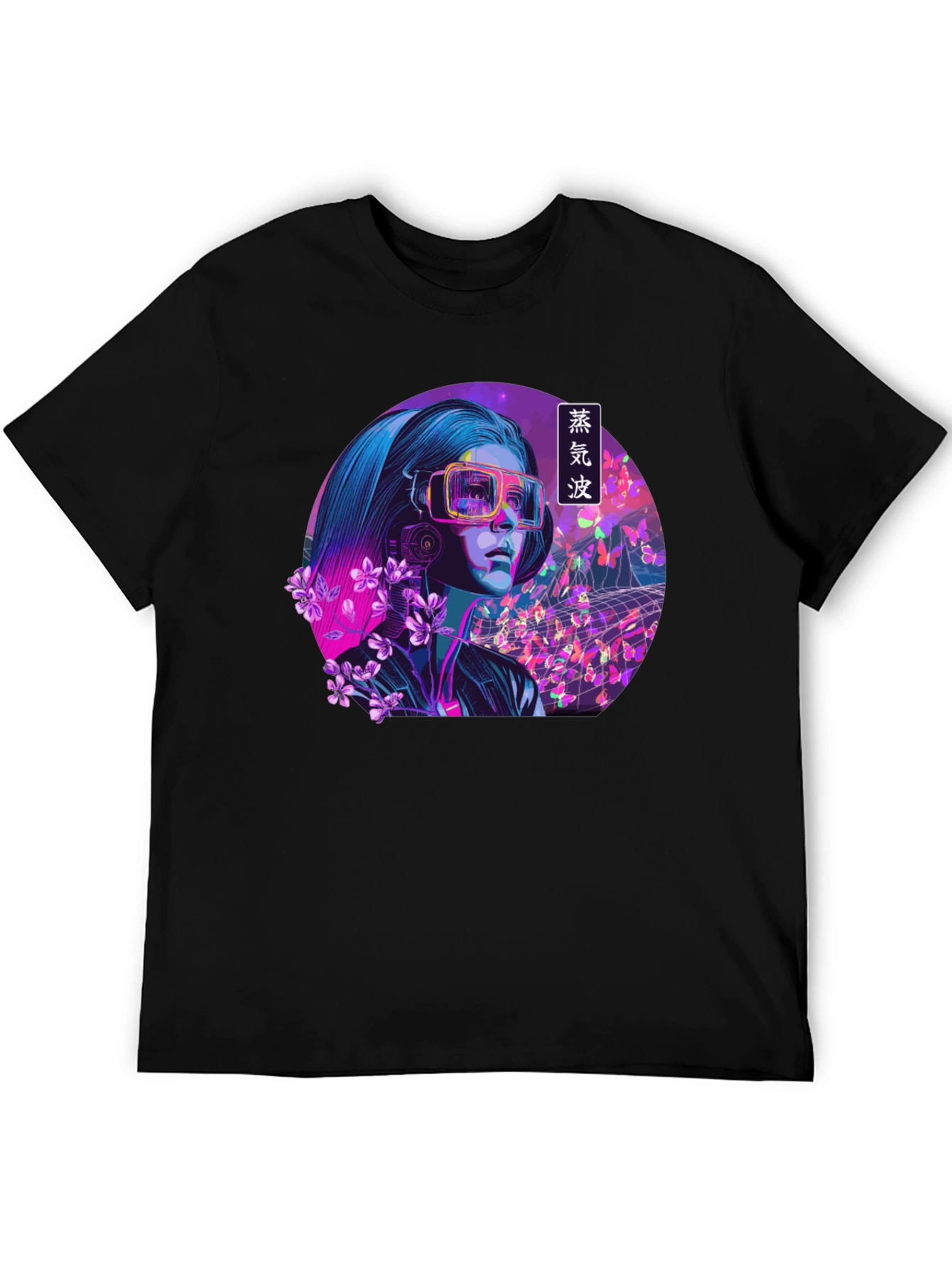 Vaporwave VR Girl Graphic Tee - Unique Design