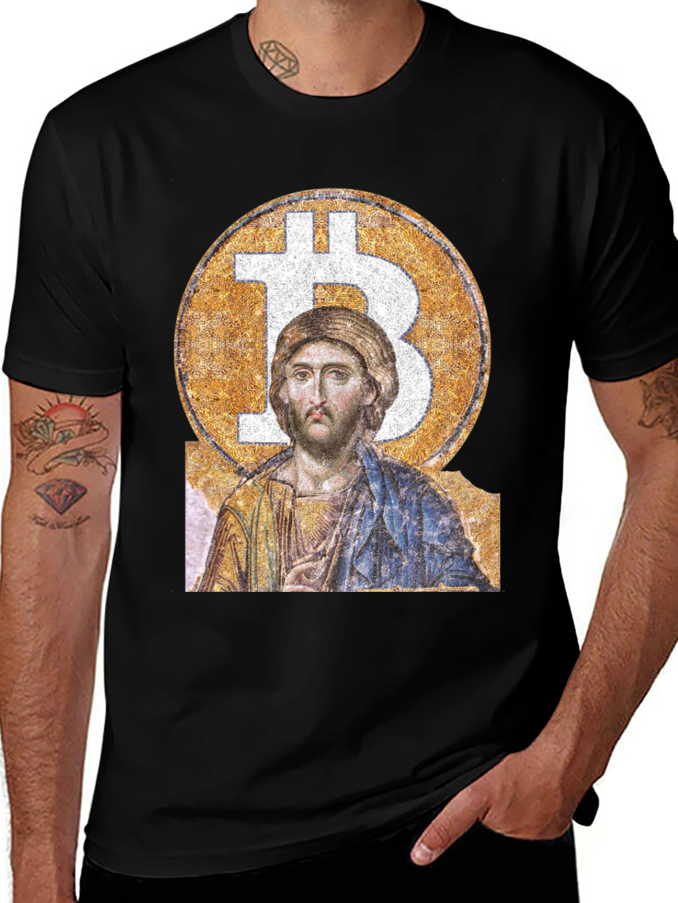 Bitcoin Christ Graphic T-Shirt