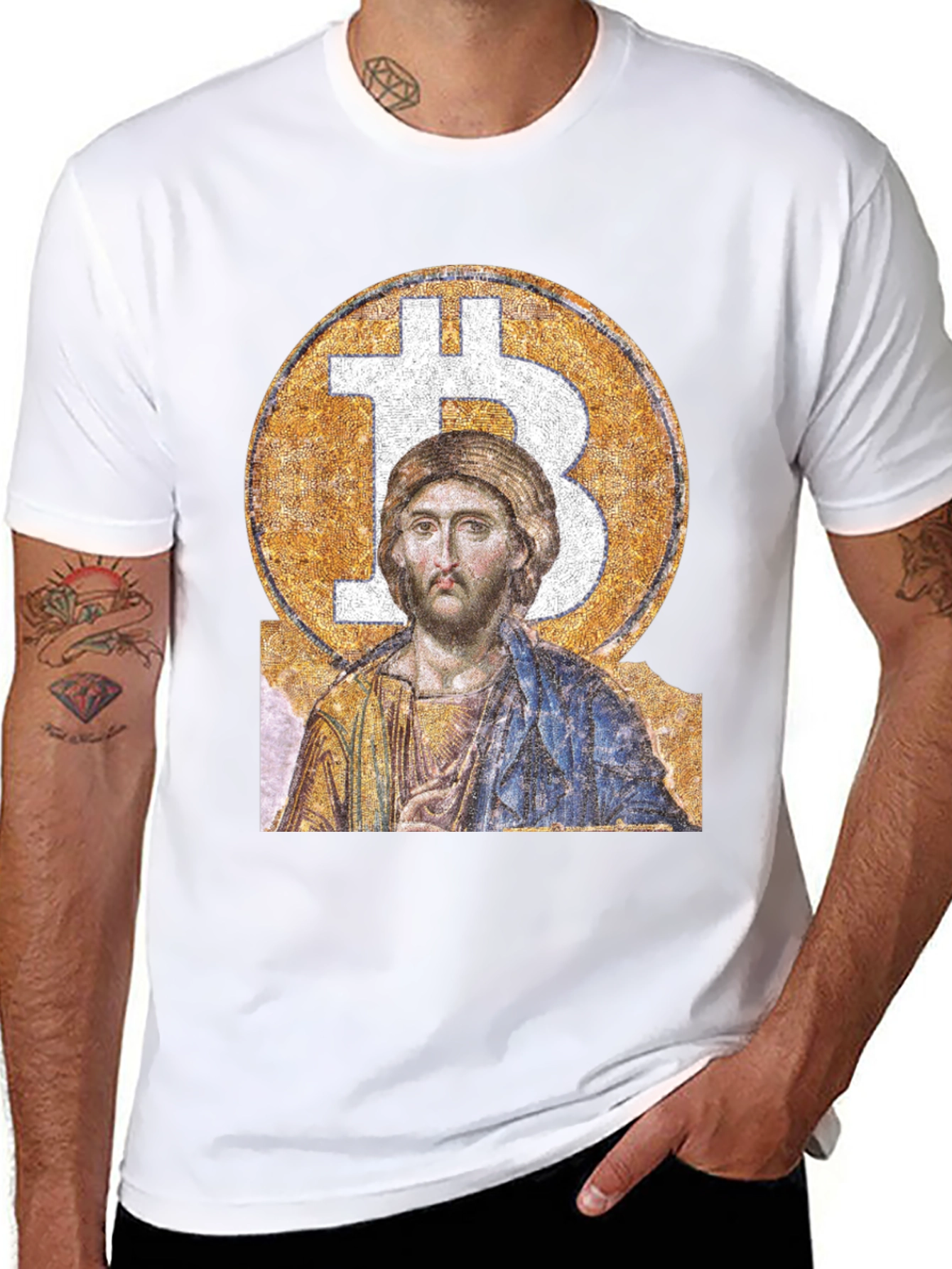 Bitcoin Christ Graphic T-Shirt