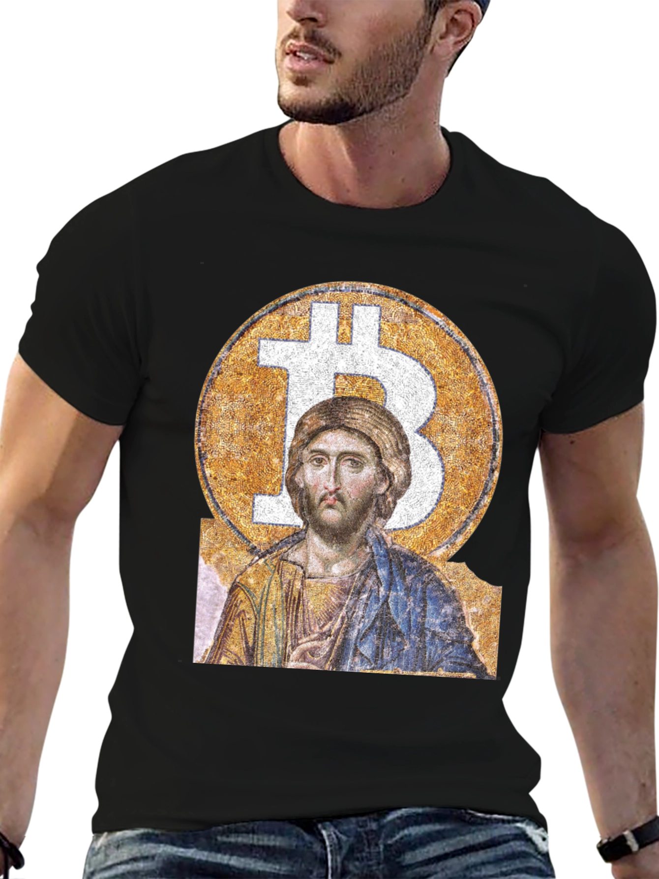 Bitcoin Christ Graphic T-Shirt