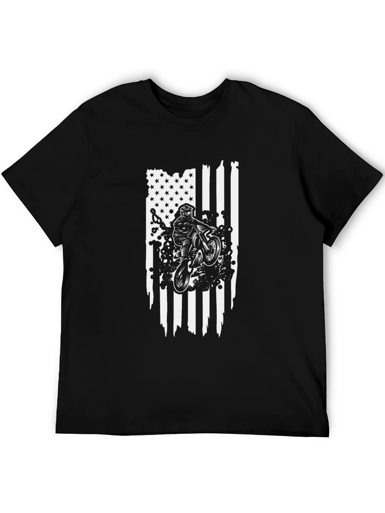 Motorcross American Flag Graphic Tee