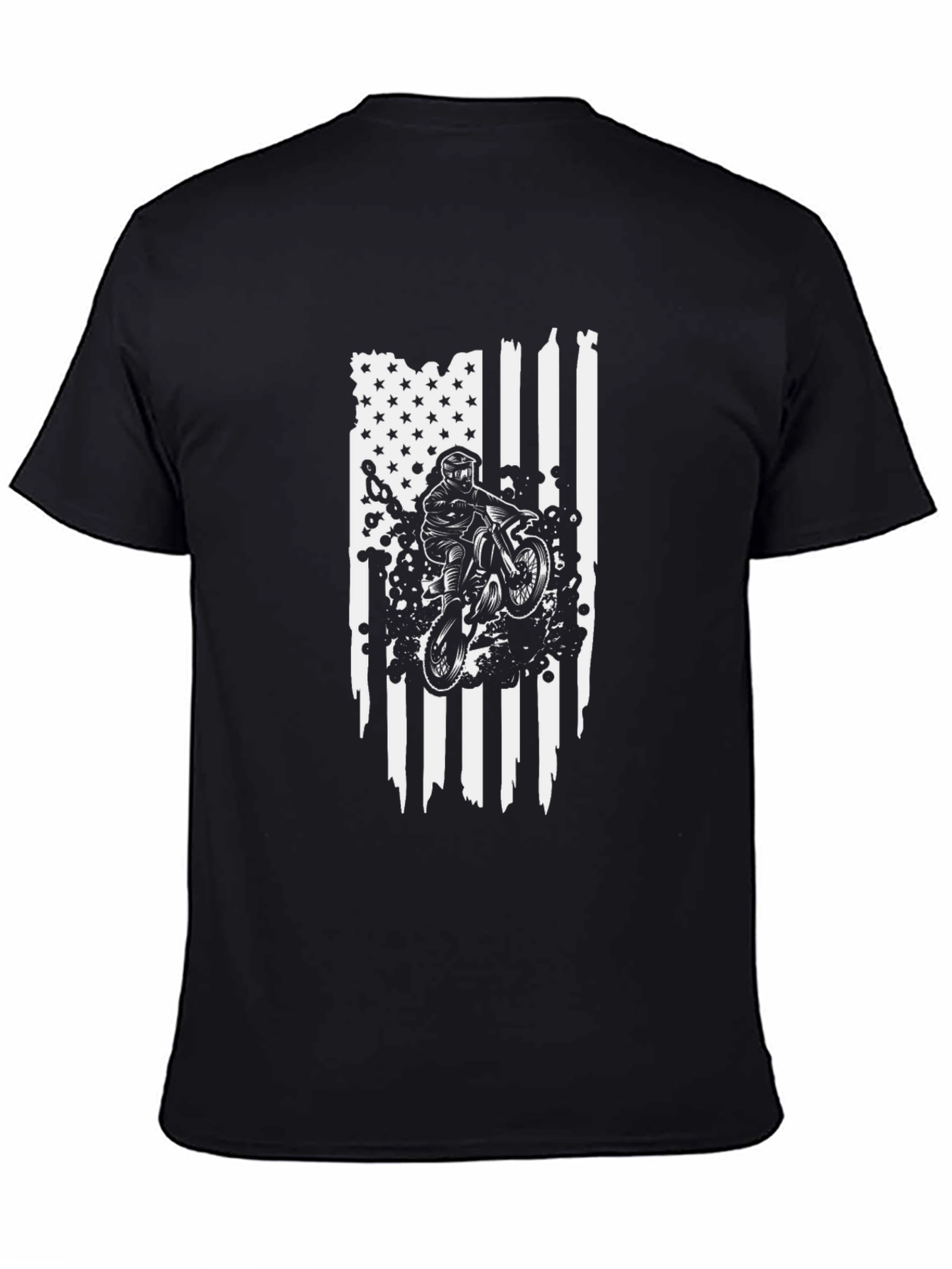 Motorcross American Flag Graphic Tee