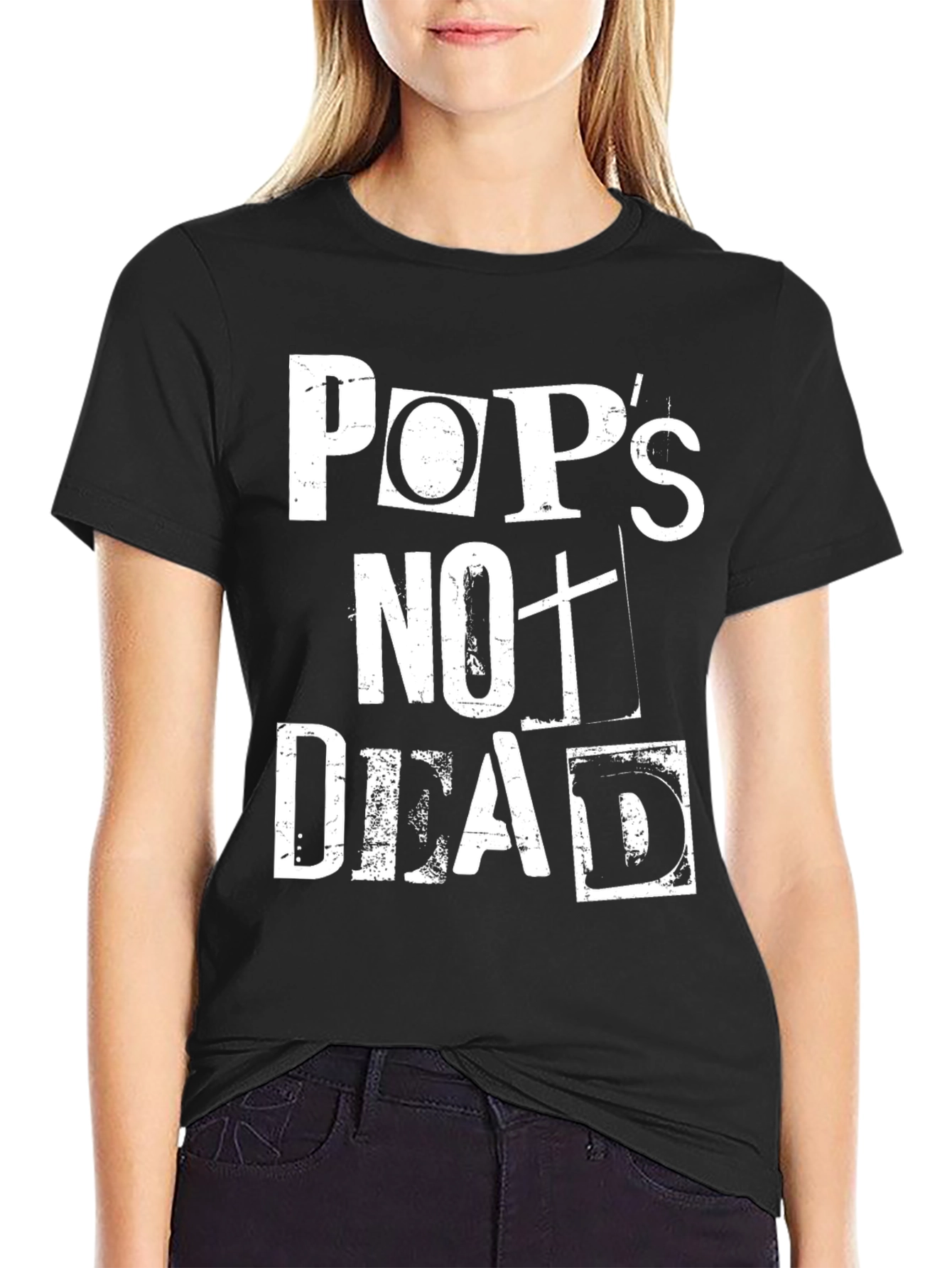 Pops Not Dead Black Graphic Tee