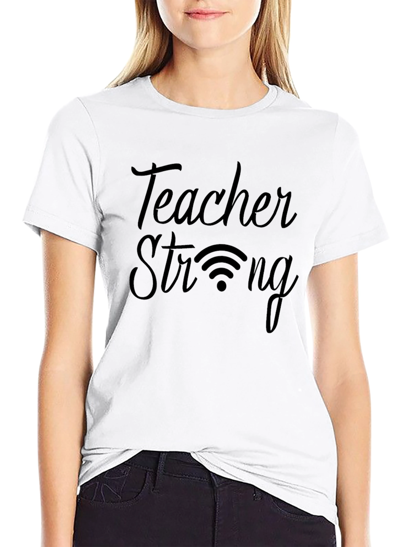 Teacher Strong Graphic Tee - Black Unisex T-Shirt