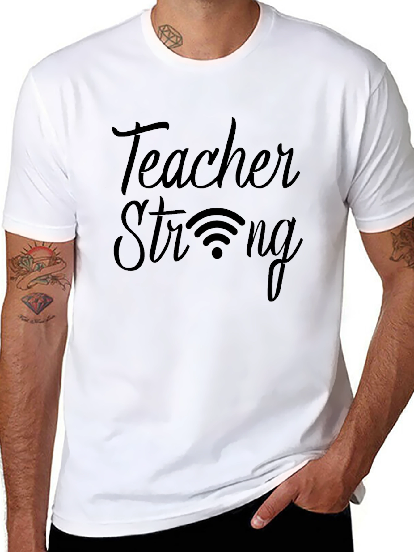 Teacher Strong Graphic Tee - Black Unisex T-Shirt
