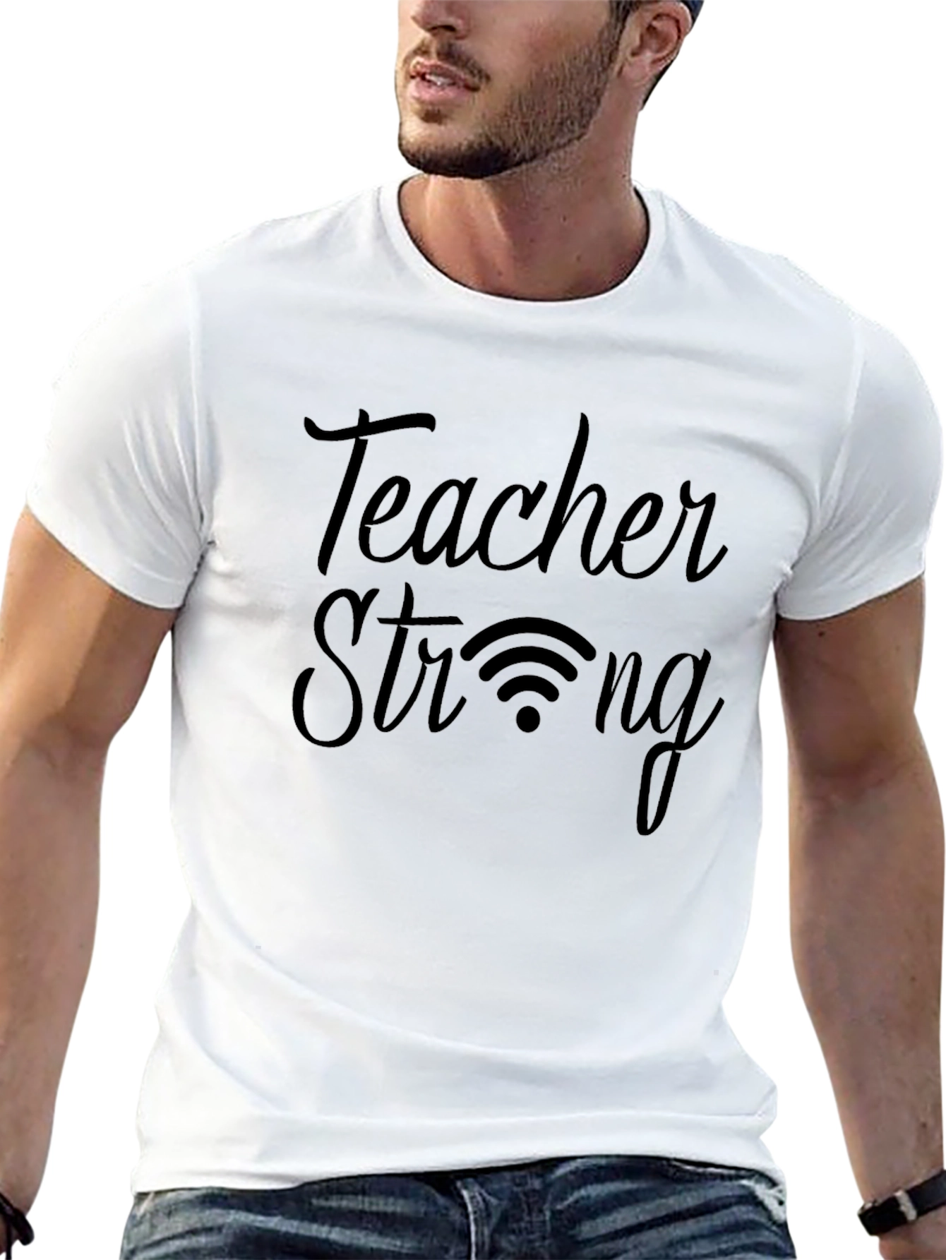 Teacher Strong Graphic Tee - Black Unisex T-Shirt