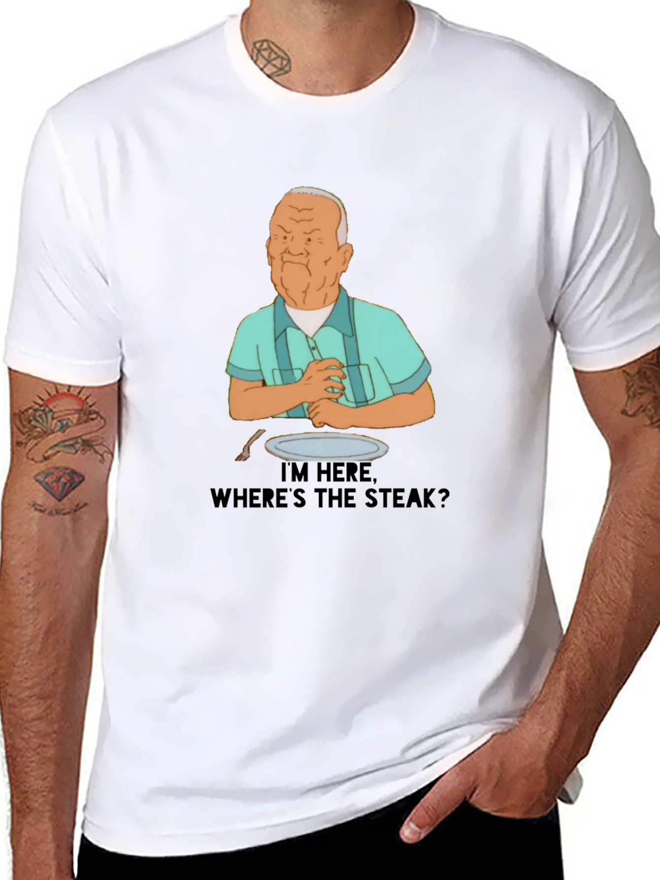 Wheres the Steak? Cartoon T-Shirt