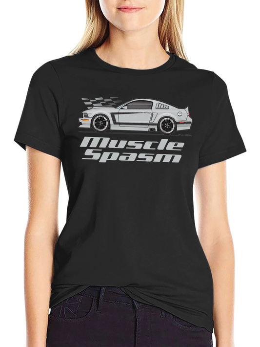 Muscle Spasm Car Graphic Black T-Shirt