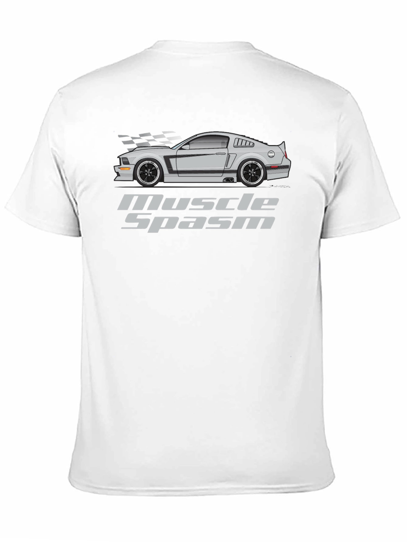 Muscle Spasm Car Graphic Black T-Shirt