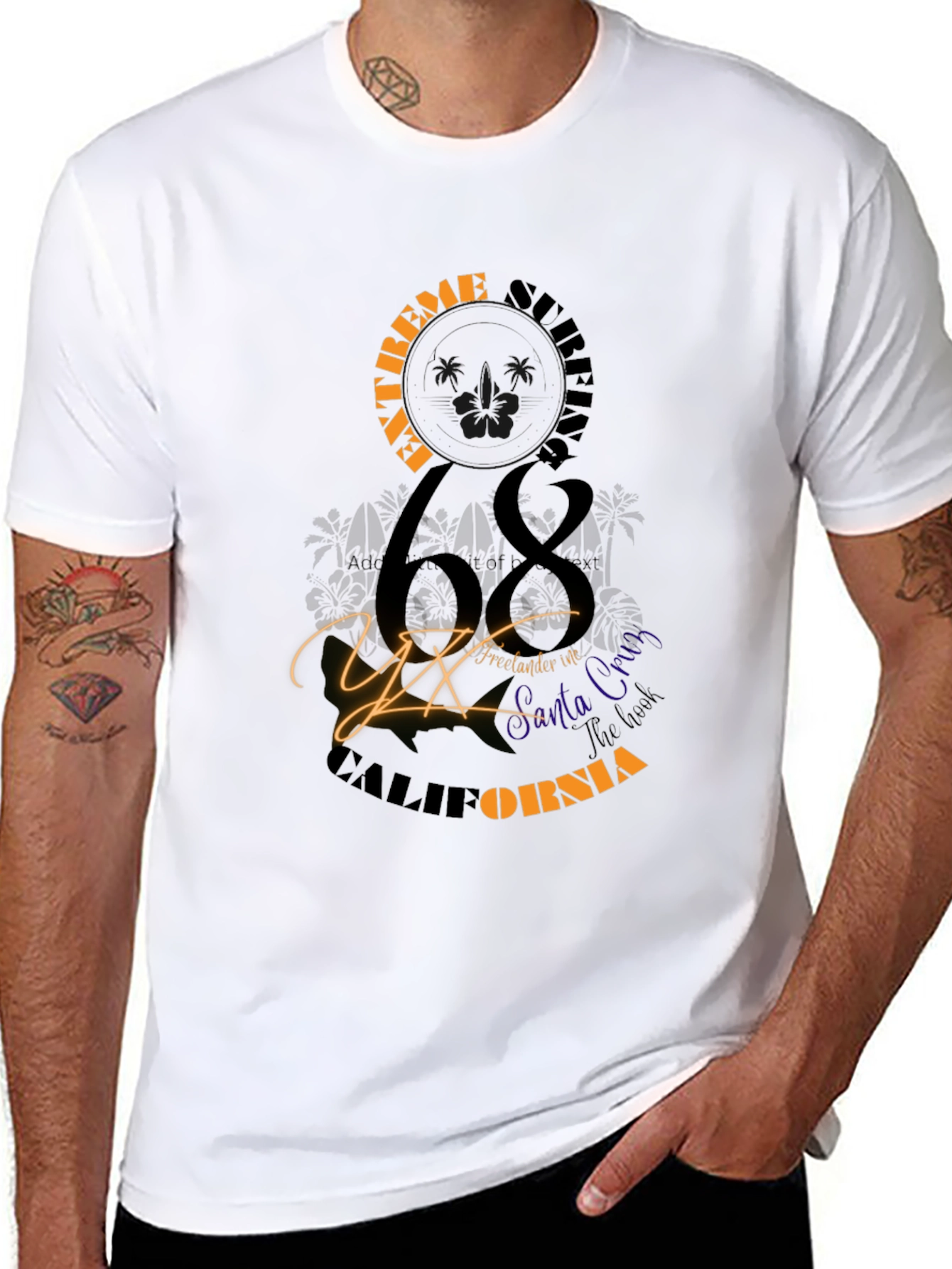 Extreme Surfing 68 California Graphic Tee