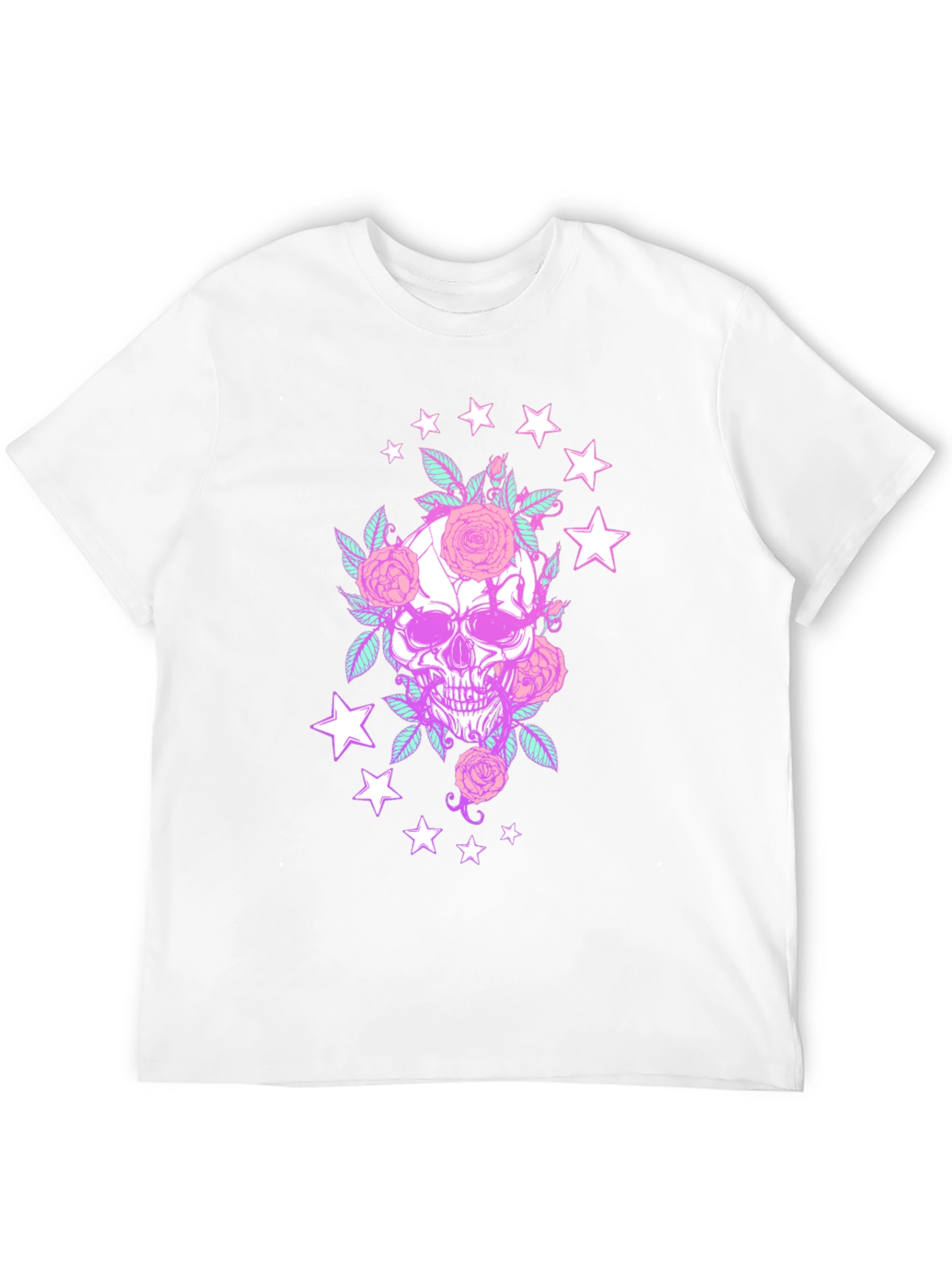 Skull & Roses Graphic Tee - Black T-Shirt