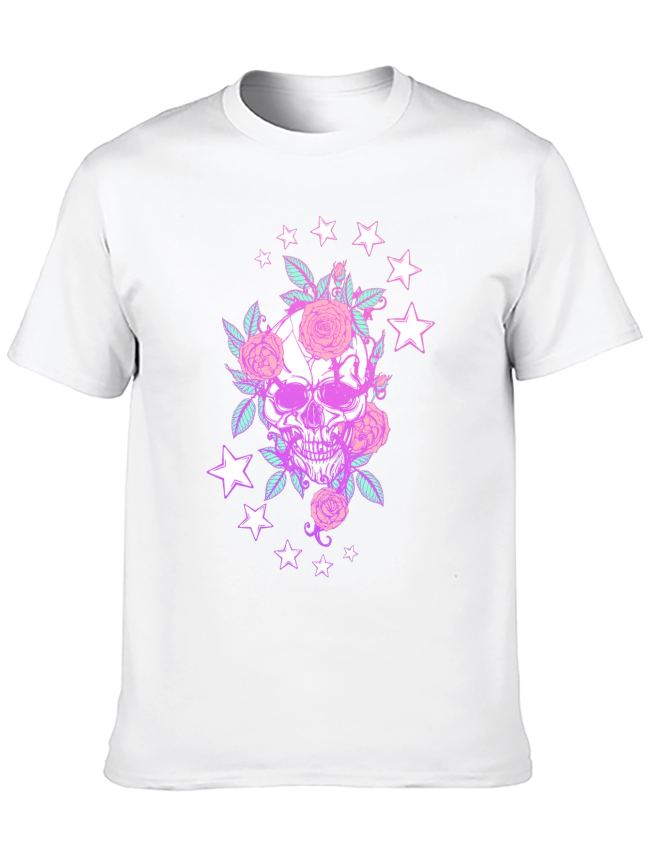 Skull & Roses Graphic Tee - Black T-Shirt