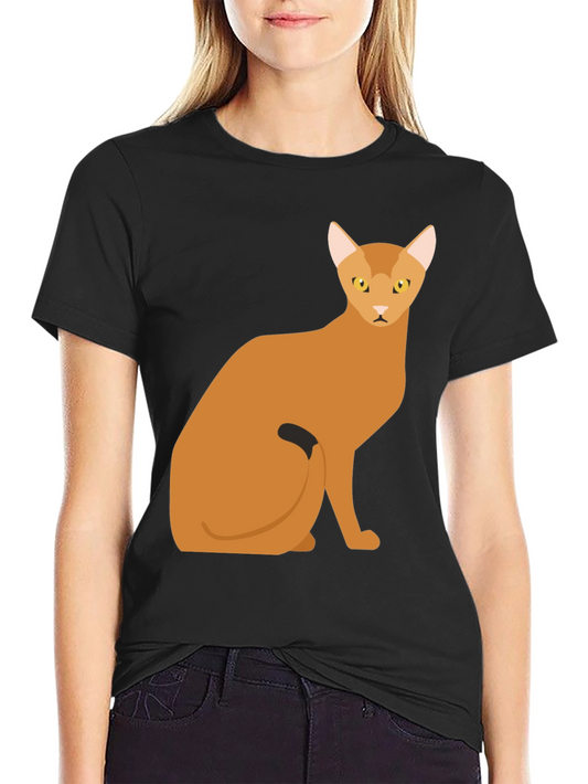 Abyssinian Cat Graphic Tee - Soft Cotton Comfort