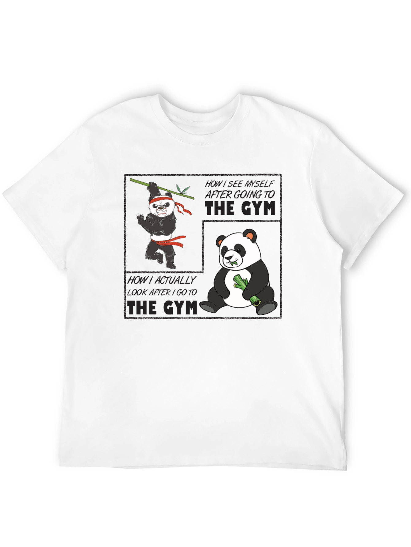 Panda Gym Black T-Shirt