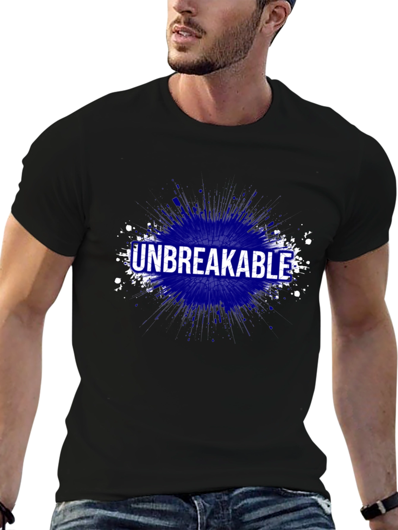 Unbreakable Graphic Print T-Shirt - Black