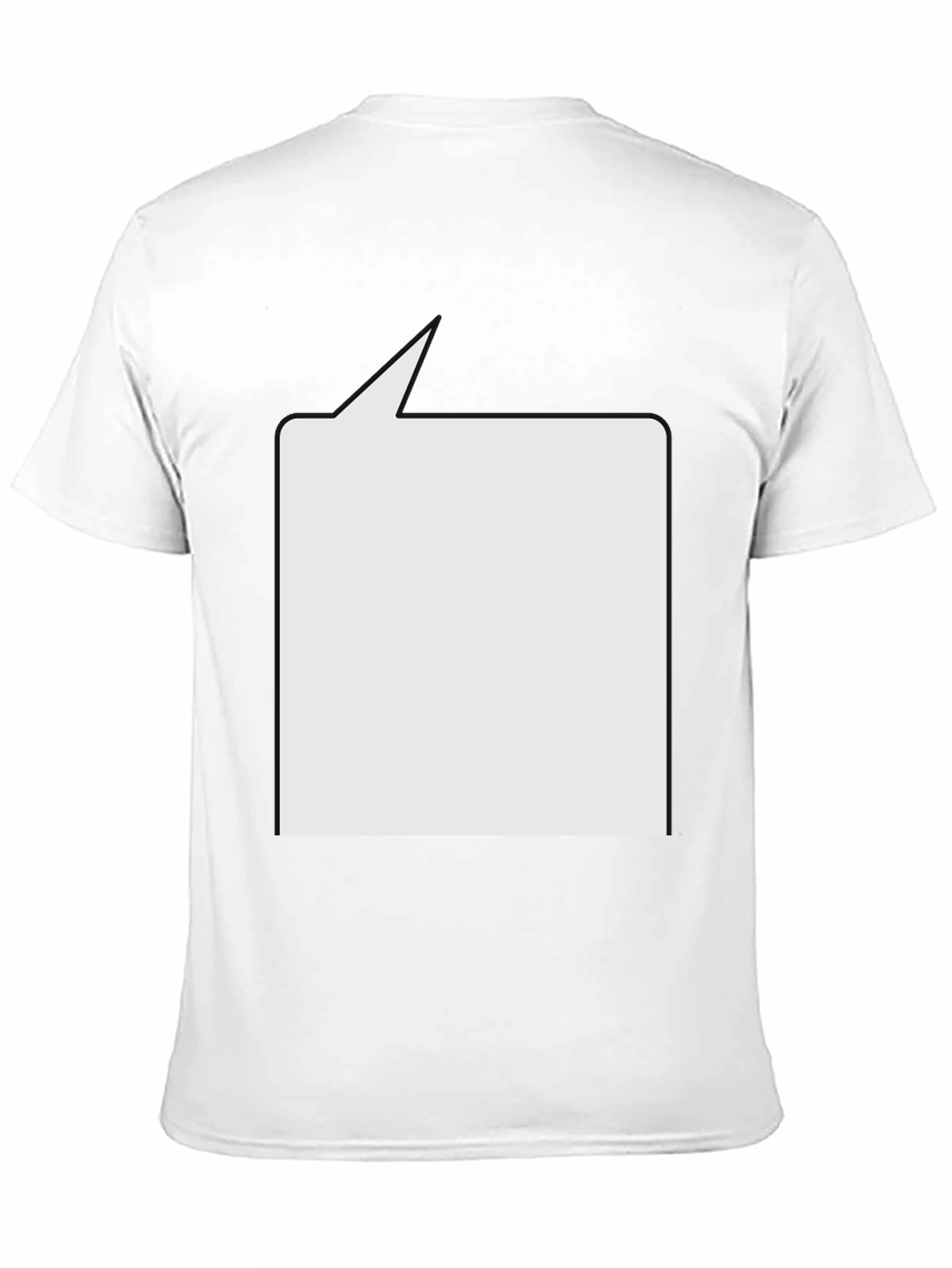 Black T-Shirt with Customizable Speech Bubble