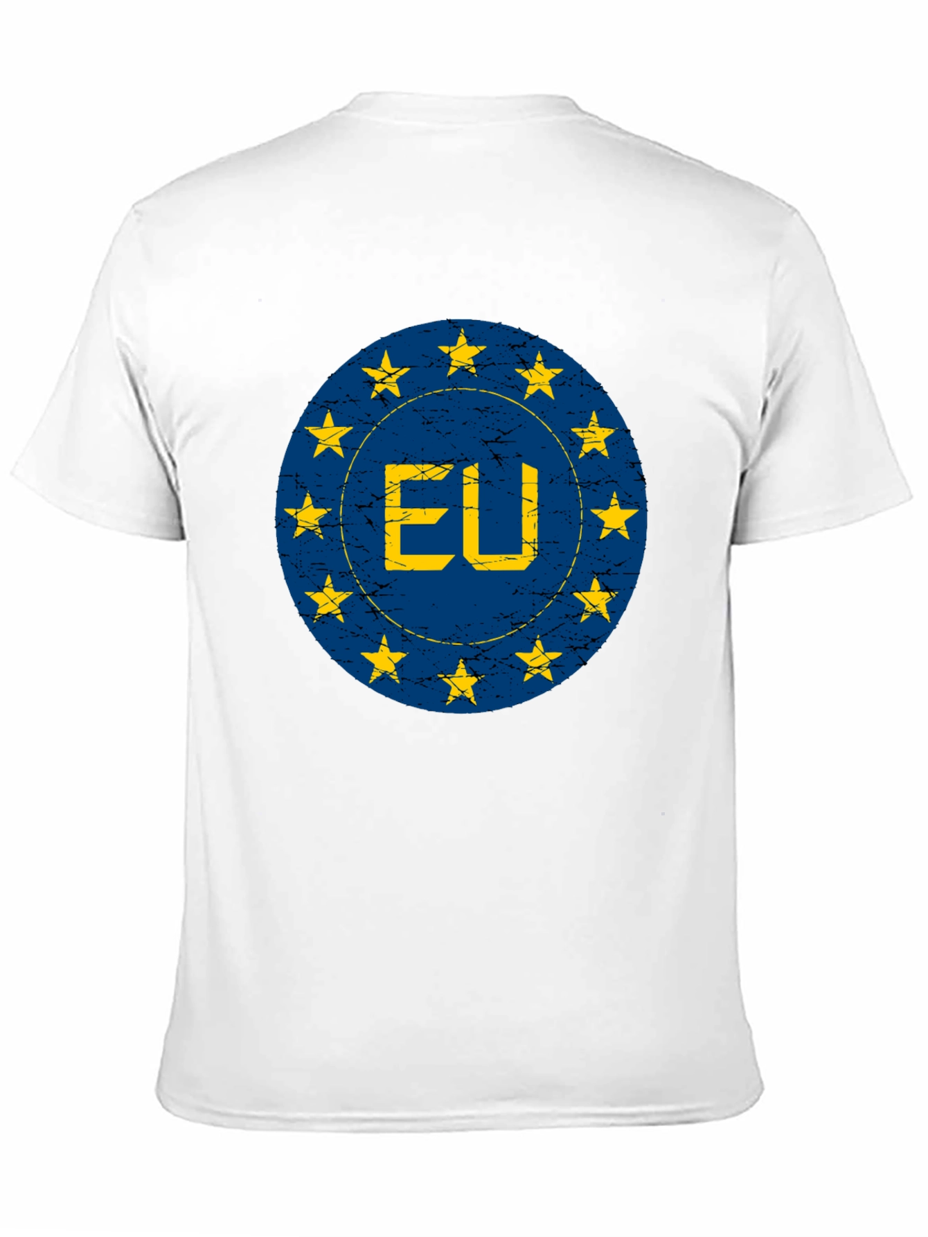 EU Flag Star Circle Graphic T-Shirt - Black