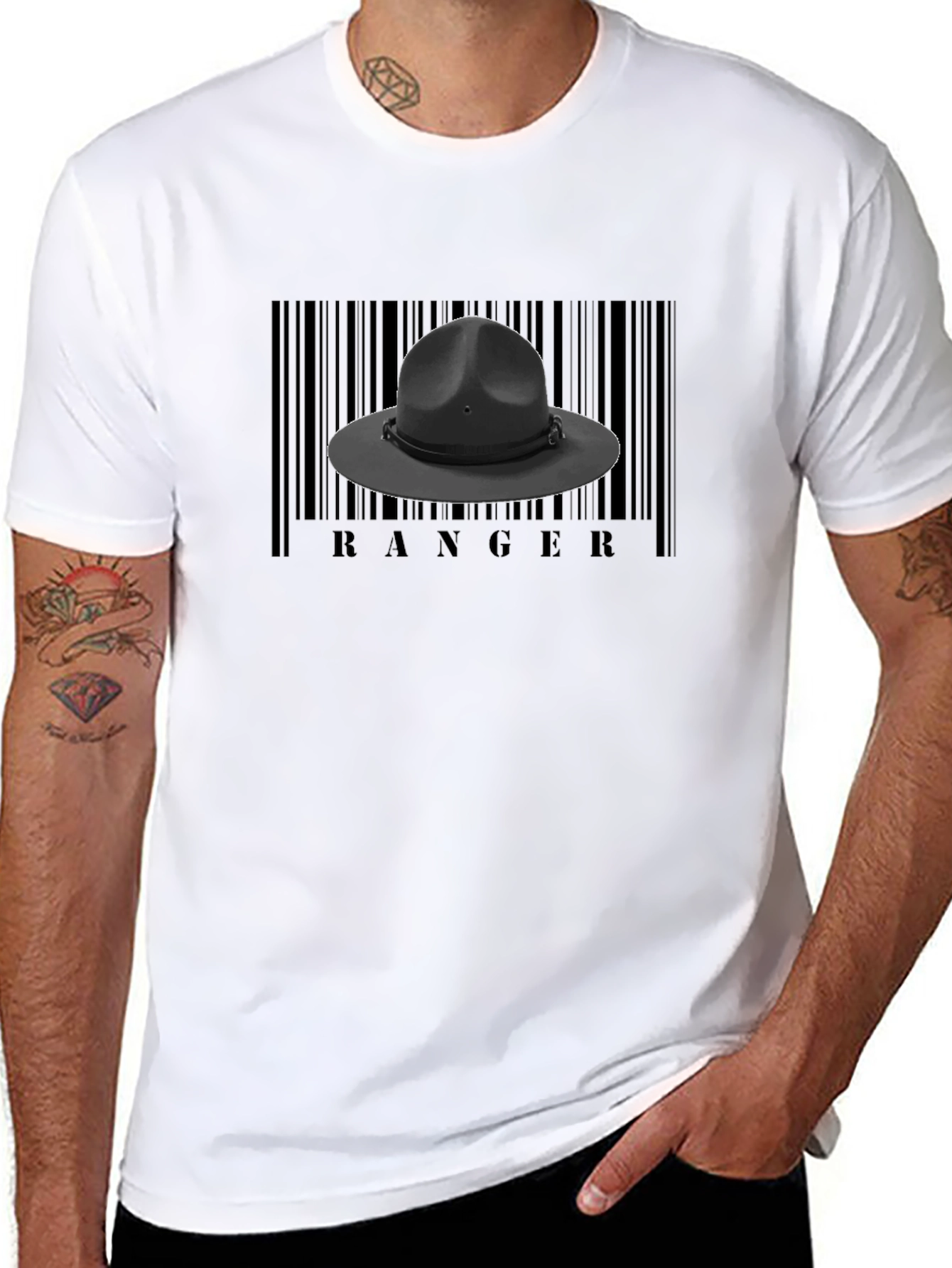 Ranger Hat Barcode T-Shirt - Unisex