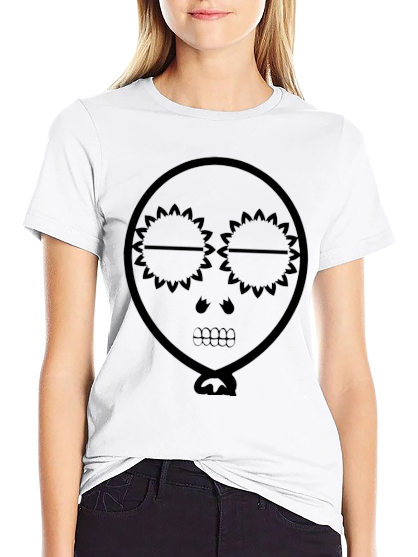 Skull Balloon Graphic Tee - Mens Black T-Shirt