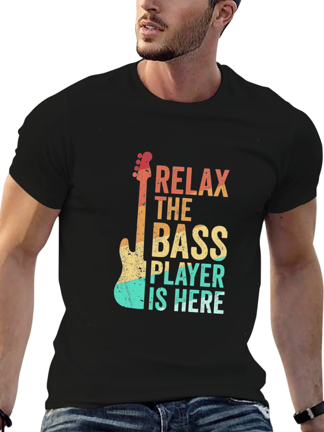 Relax Bass Player T-Shirt - Retro Design