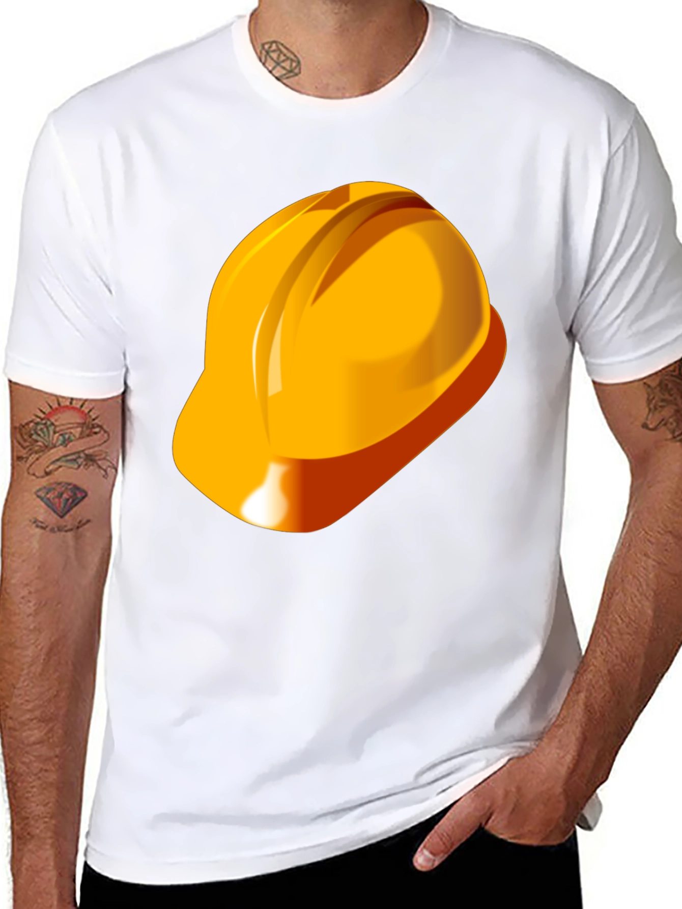 Construction Hard Hat Graphic T-Shirt
