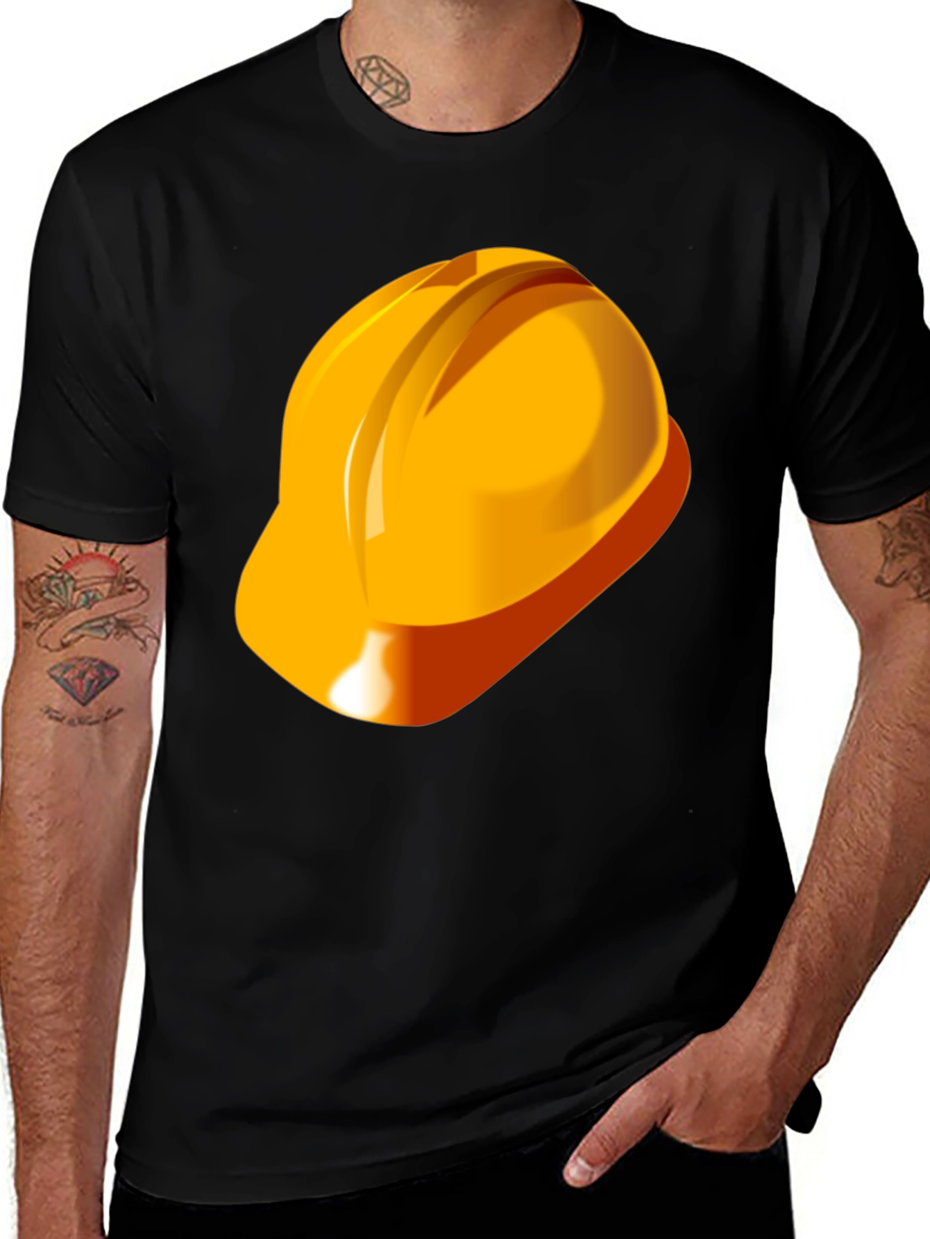Construction Hard Hat Graphic T-Shirt