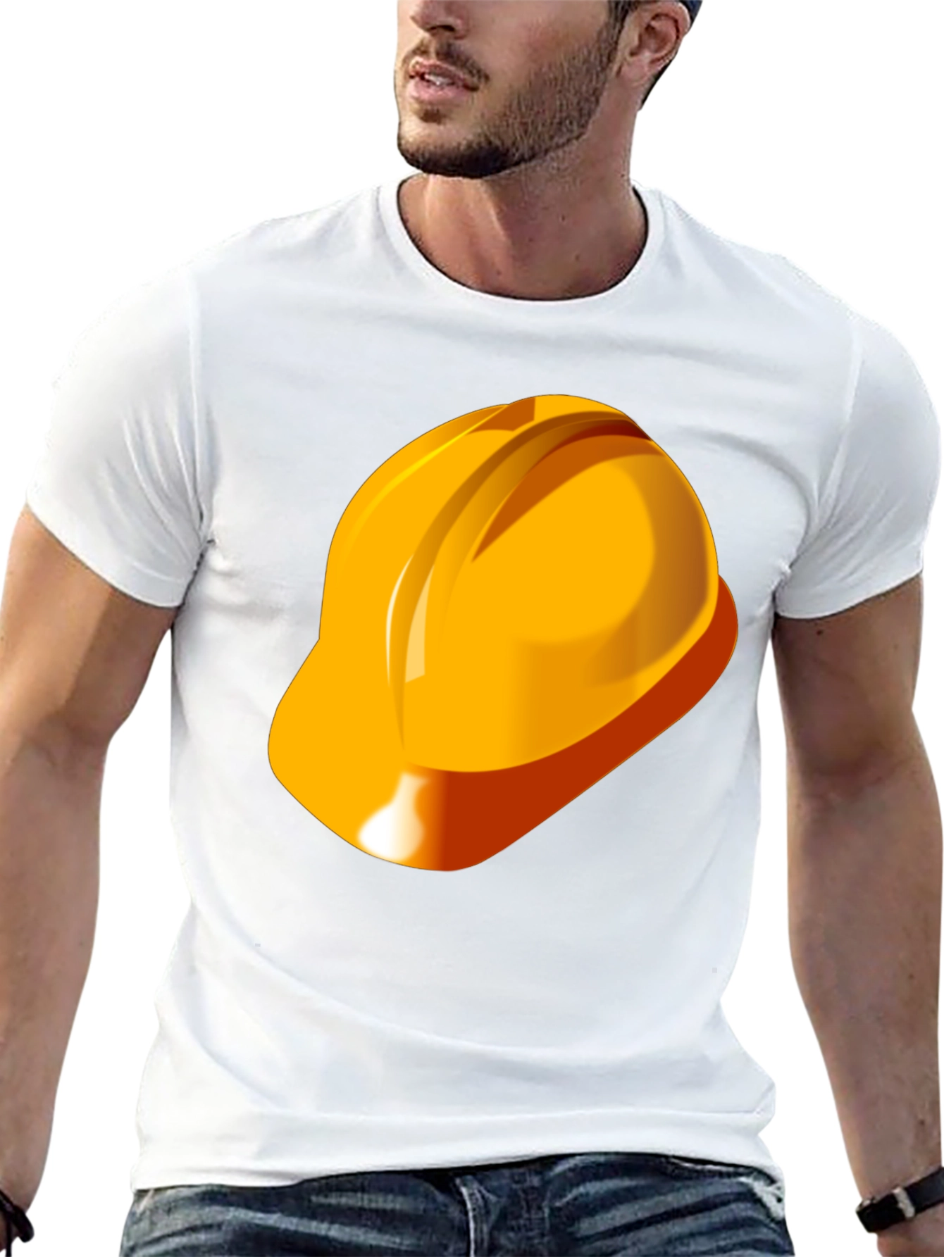Construction Hard Hat Graphic T-Shirt