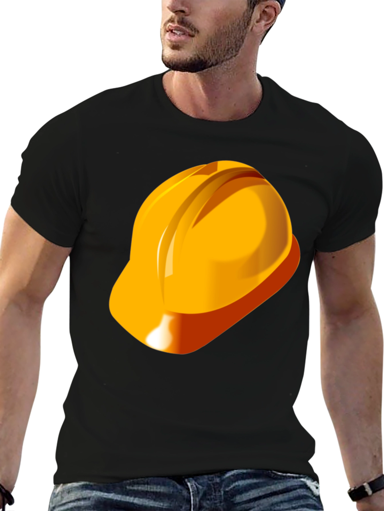 Construction Hard Hat Graphic T-Shirt
