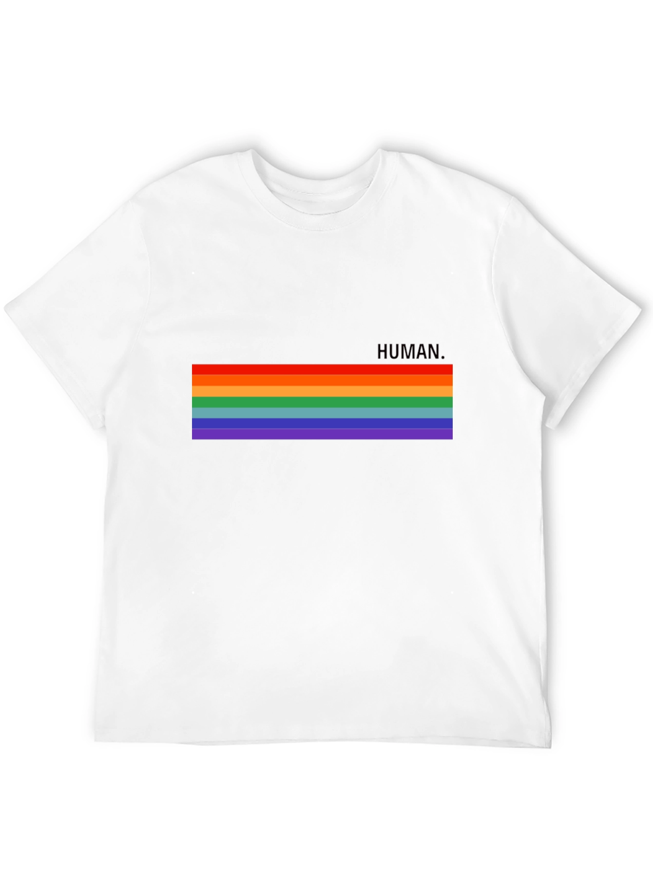 Human Pride Rainbow T-Shirt - Unisex Black Tee