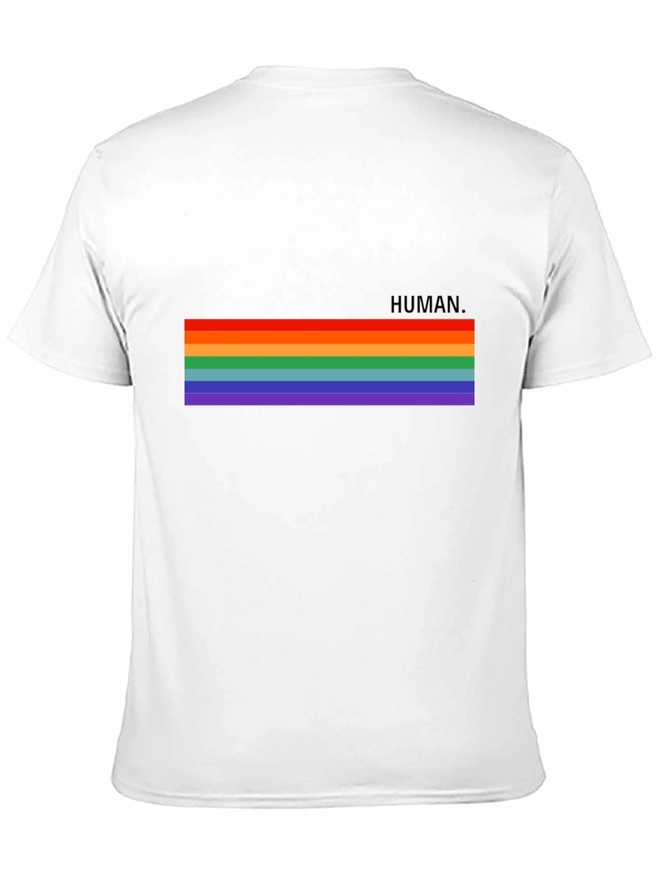 Human Pride Rainbow T-Shirt - Unisex Black Tee