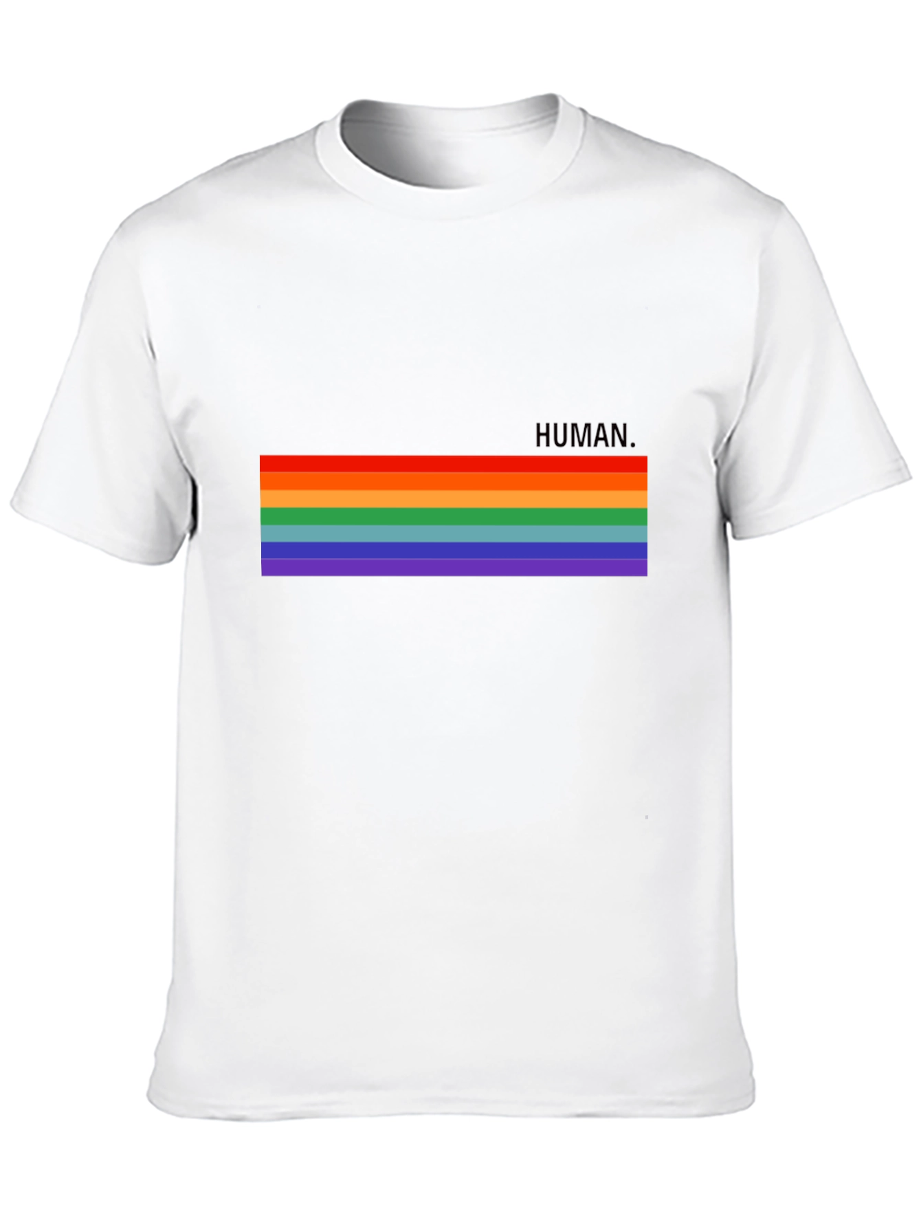 Human Pride Rainbow T-Shirt - Unisex Black Tee