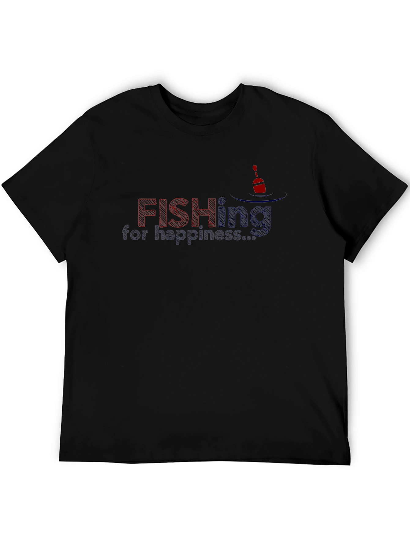 Fishing for Happiness Graphic T-Shirt