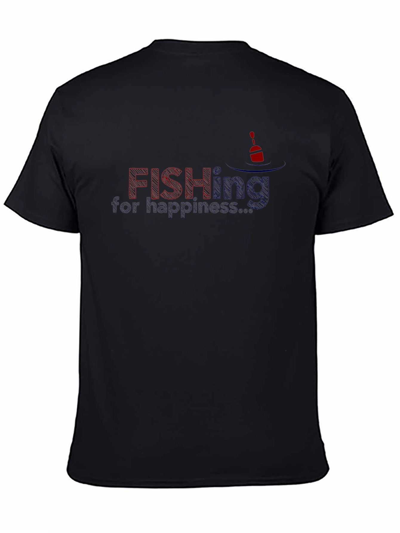 Fishing for Happiness Graphic T-Shirt