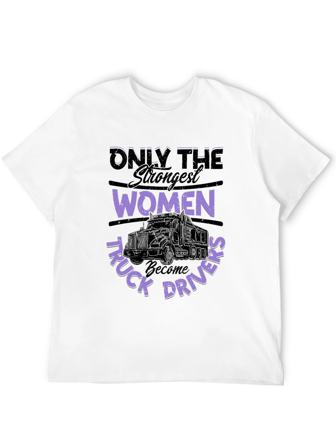 Strong Women Truck Driver T-Shirt - Black