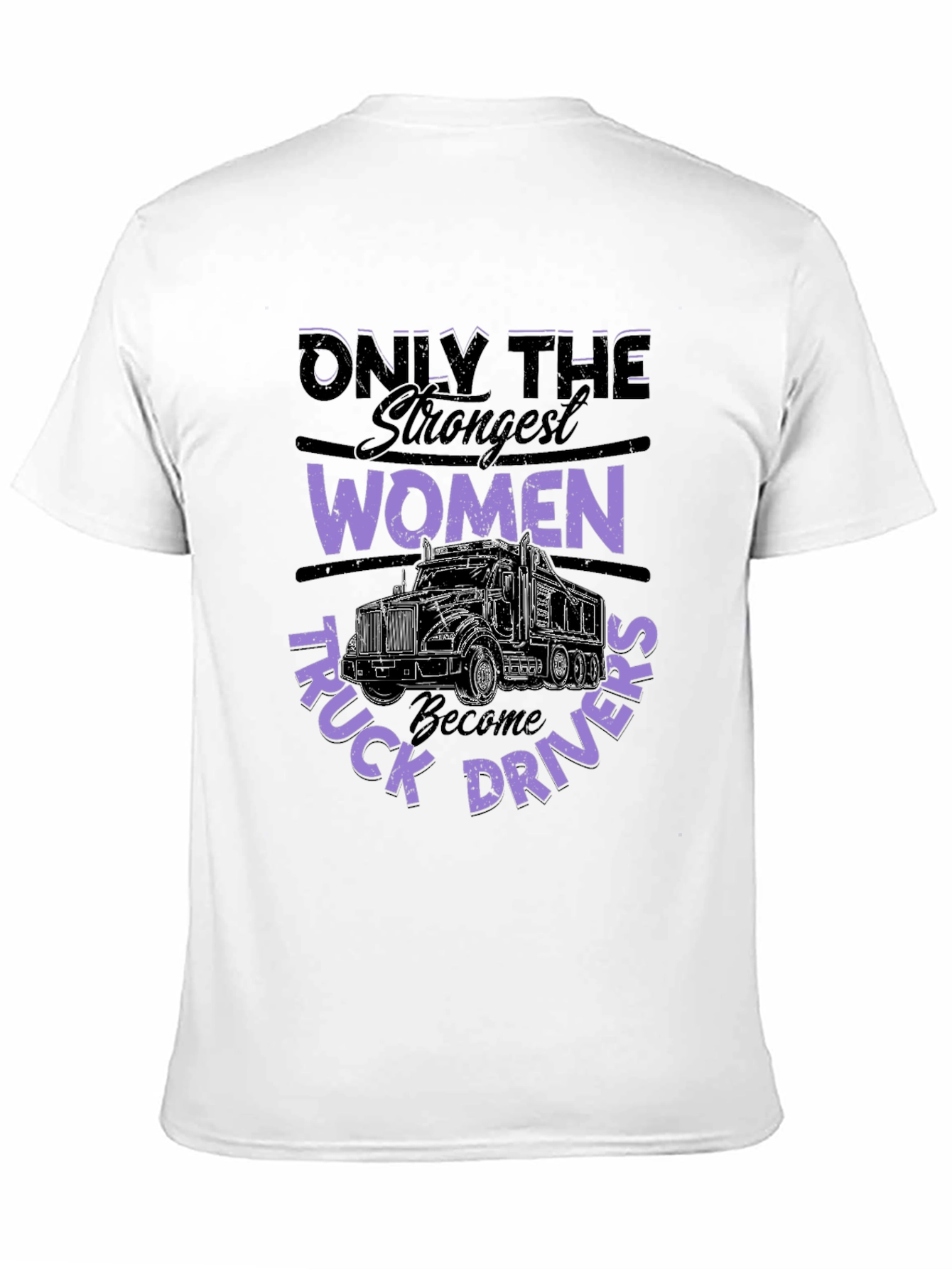 Strong Women Truck Driver T-Shirt - Black