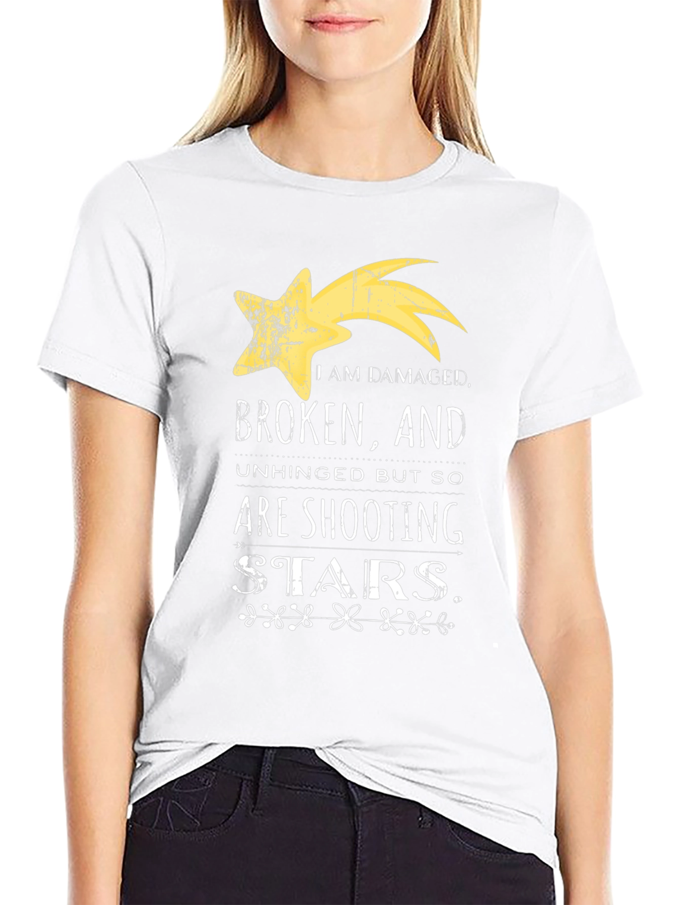 Damaged Shooting Star Graphic Tee - Unisex
