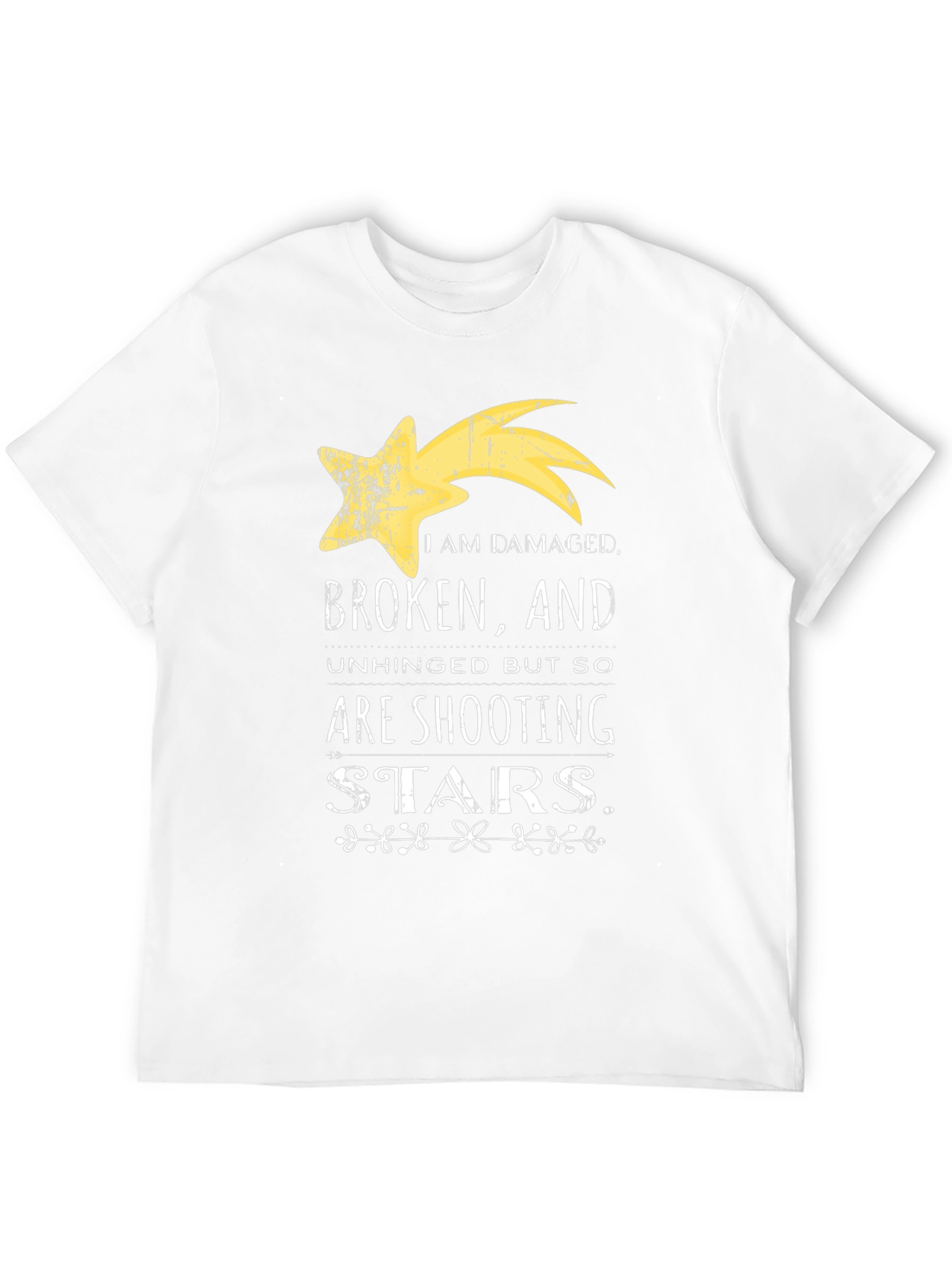 Damaged Shooting Star Graphic Tee - Unisex