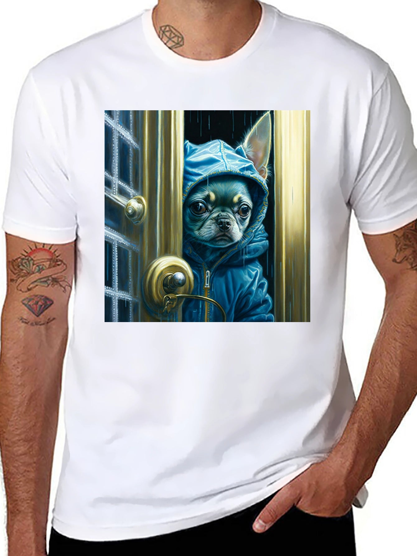 Chihuahua in Hoodie T-Shirt