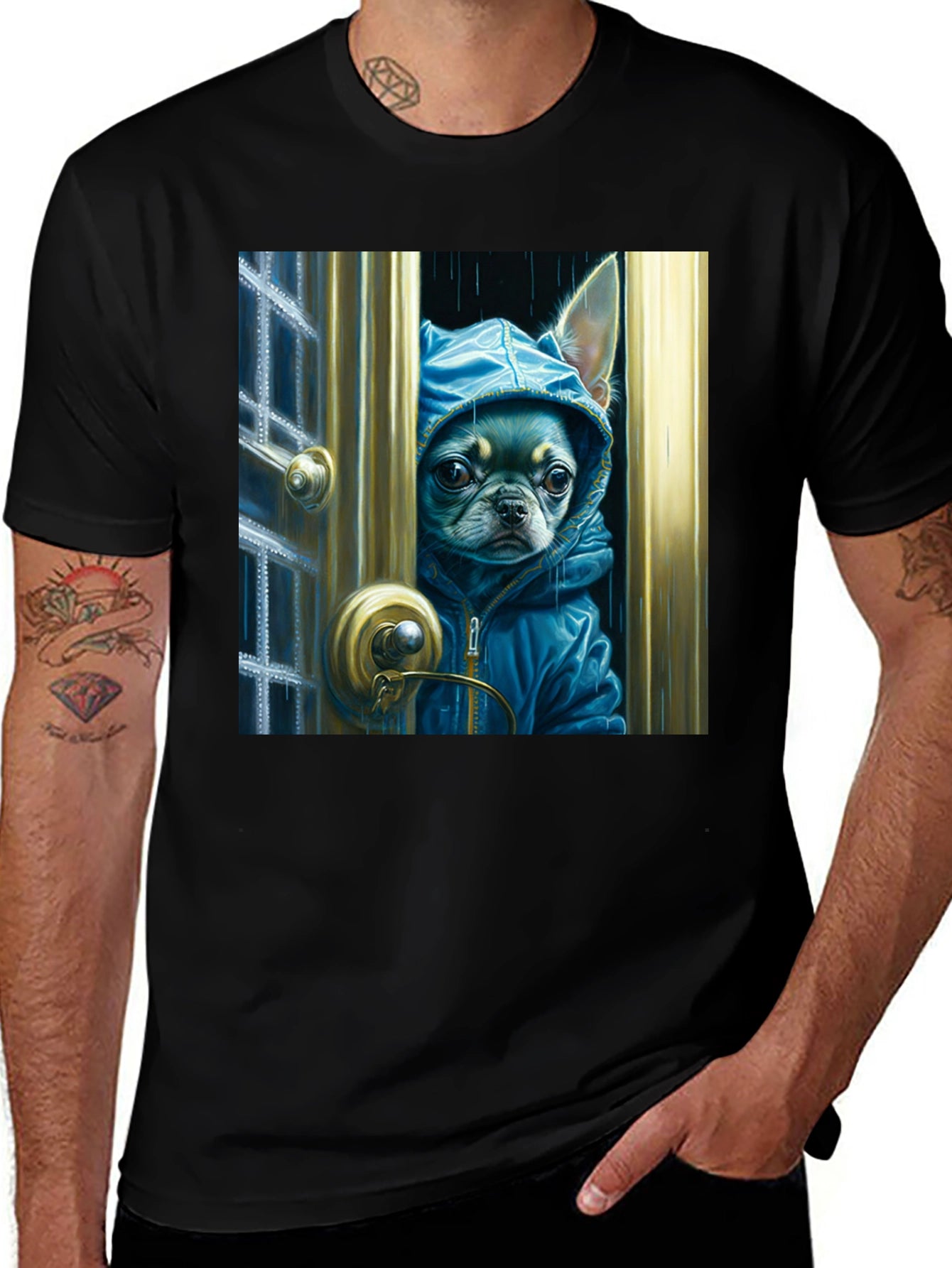 Chihuahua in Hoodie T-Shirt