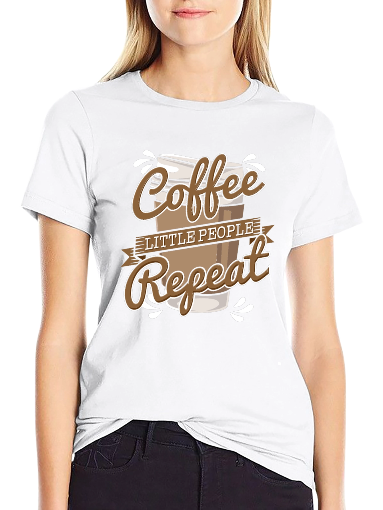Coffee Little People Repeat Graphic Tee